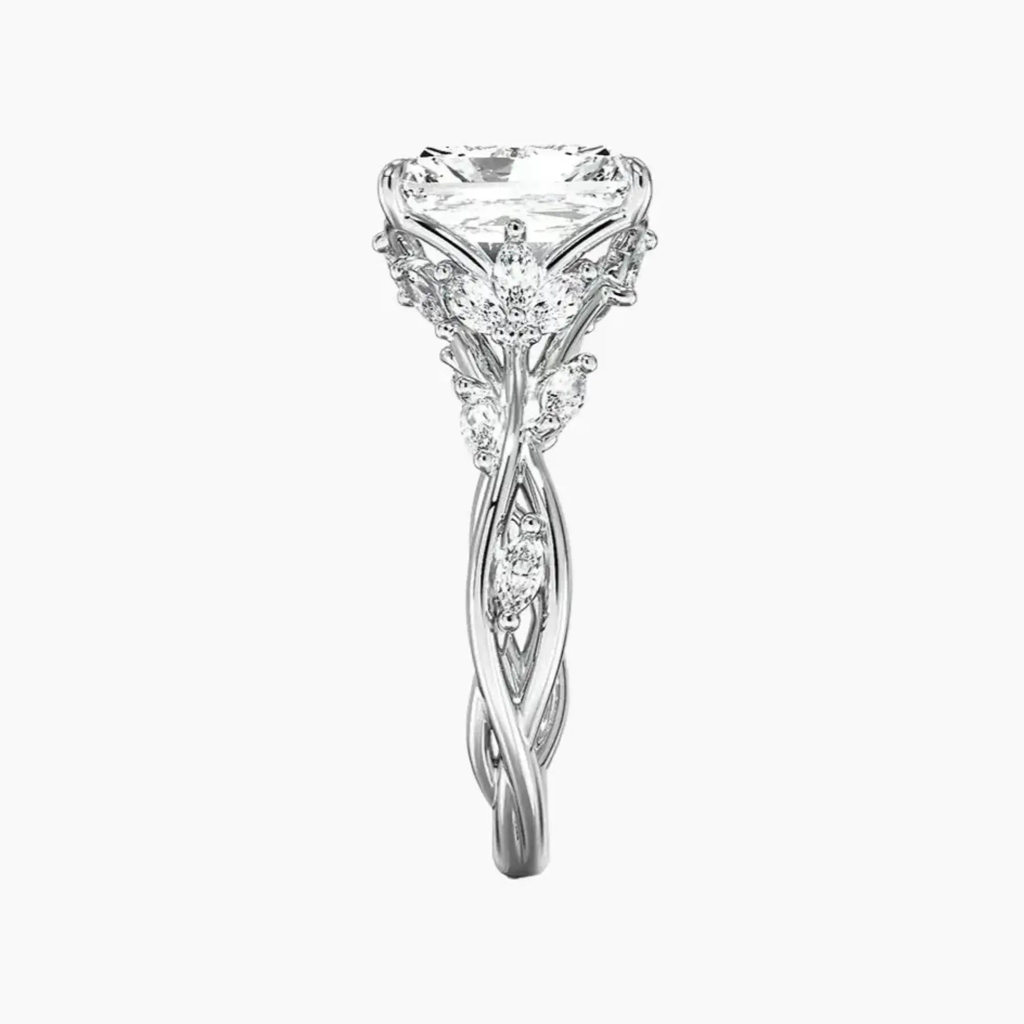 OBSER064 - Melia Radiant engagement ring setting view 3