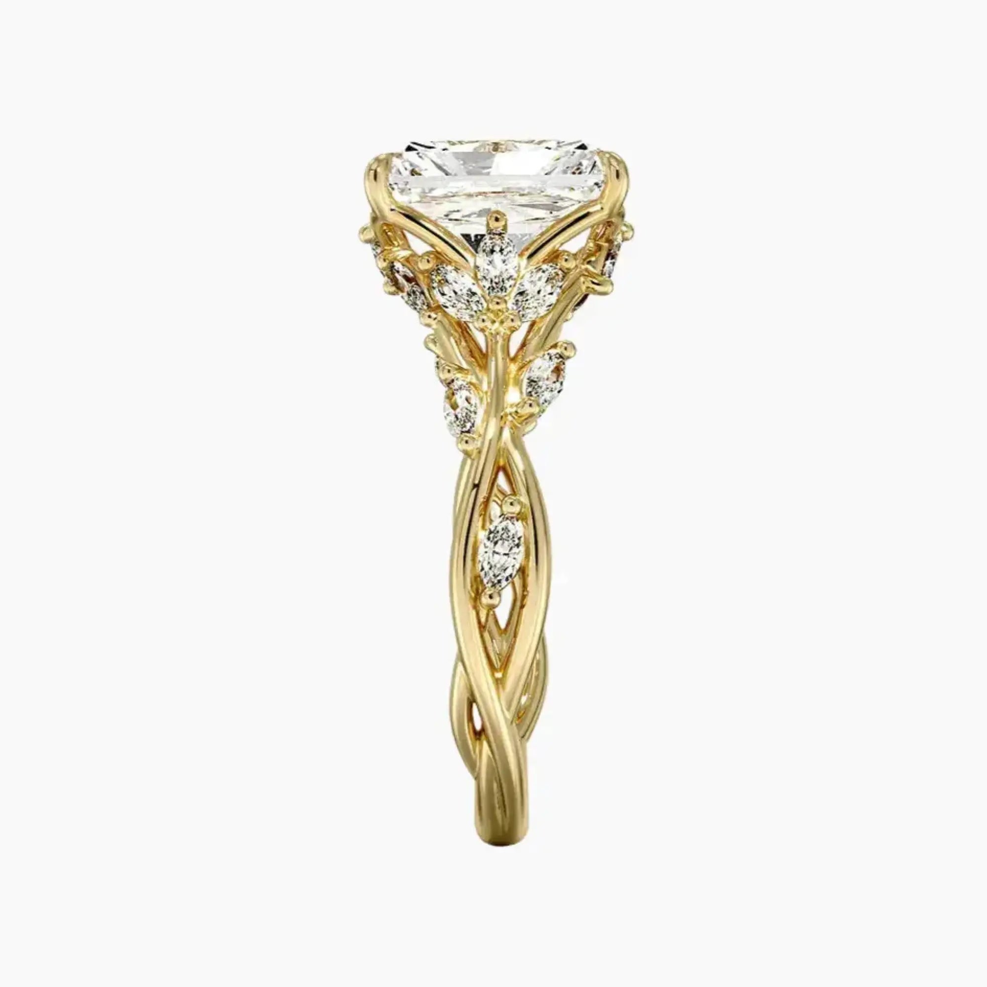 OBSER064 - Melia Radiant engagement ring setting view 9