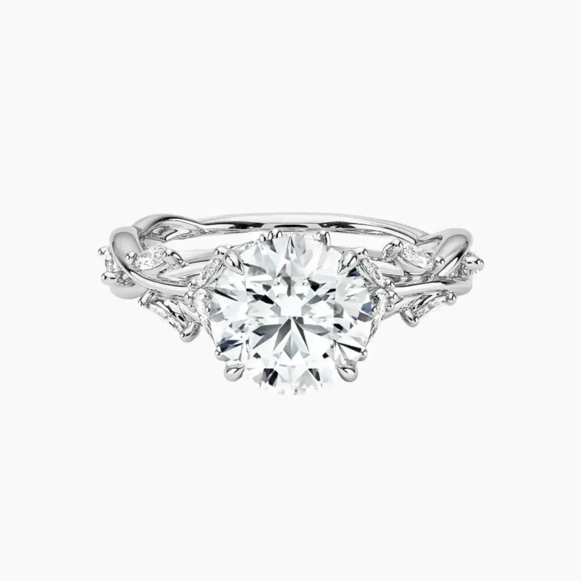 OBSER065 - Melia Round engagement ring setting view 1