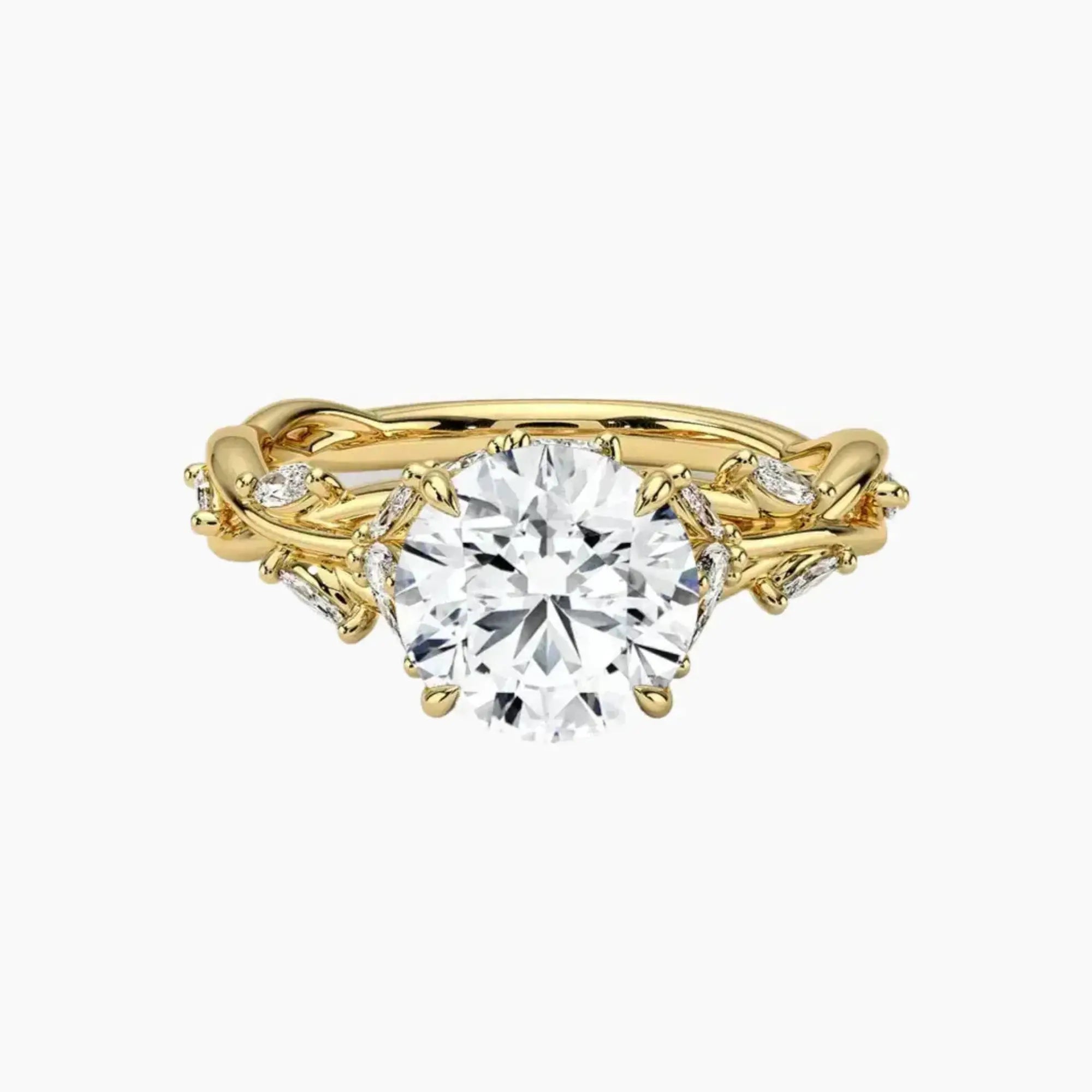 OBSER065 - Melia Round engagement ring setting view 7
