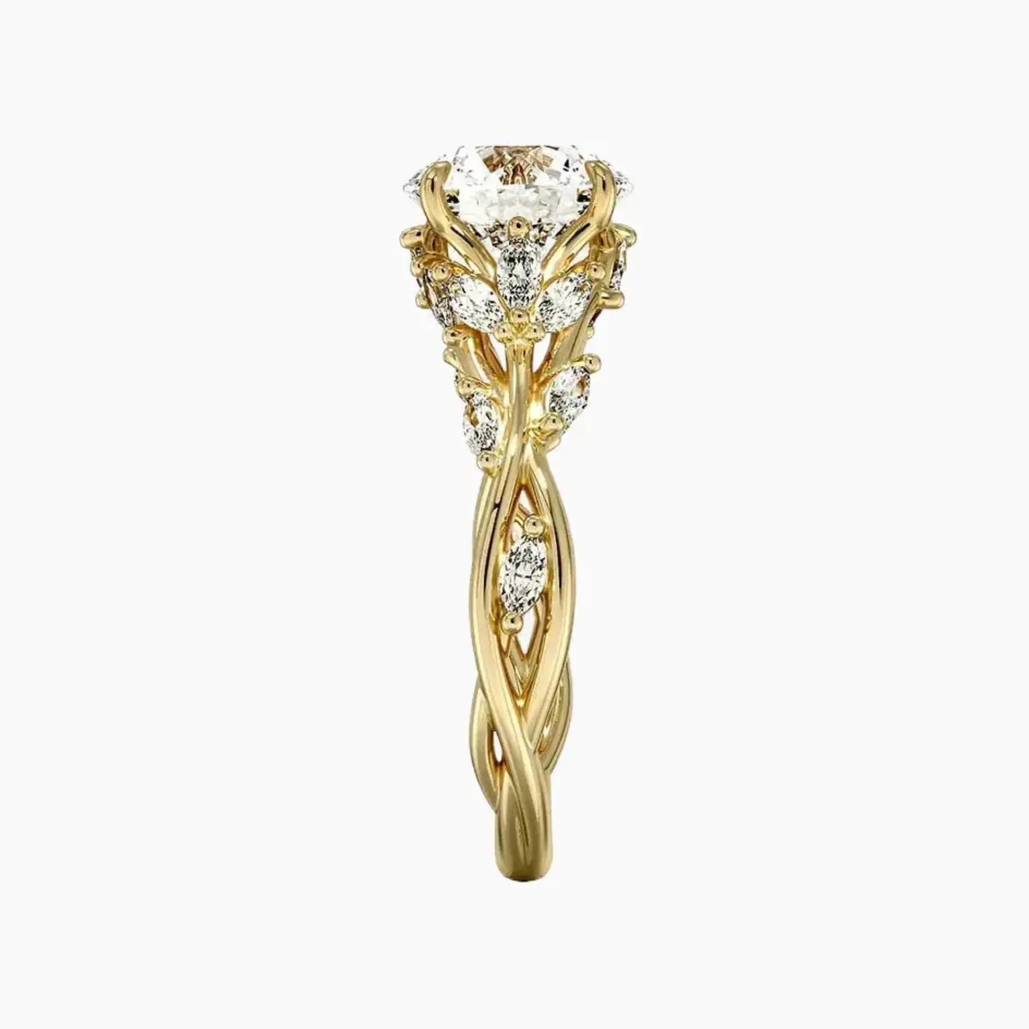 OBSER065 - Melia Round engagement ring setting view 9