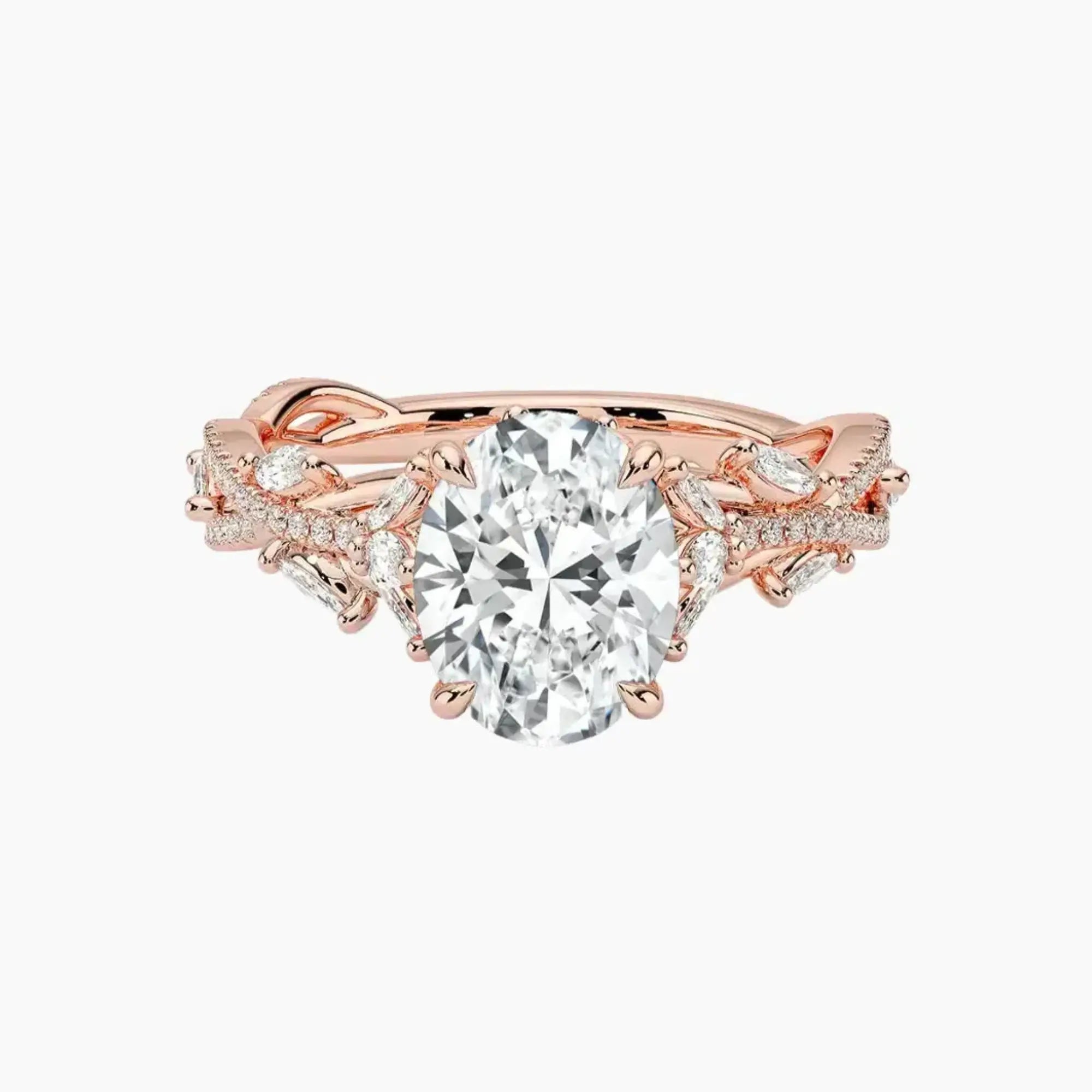 OBSER062 - Melia Adorned Oval engagement ring setting view 4
