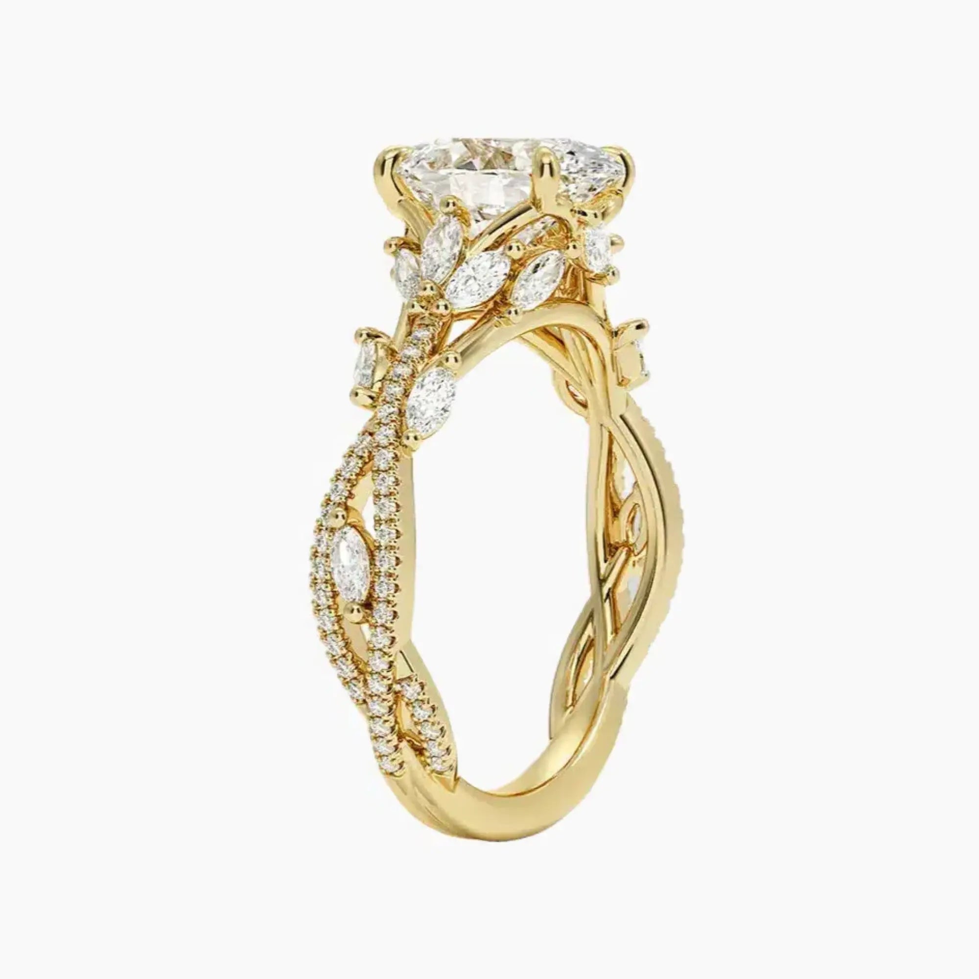 OBSER062 - Melia Adorned Oval engagement ring setting view 8