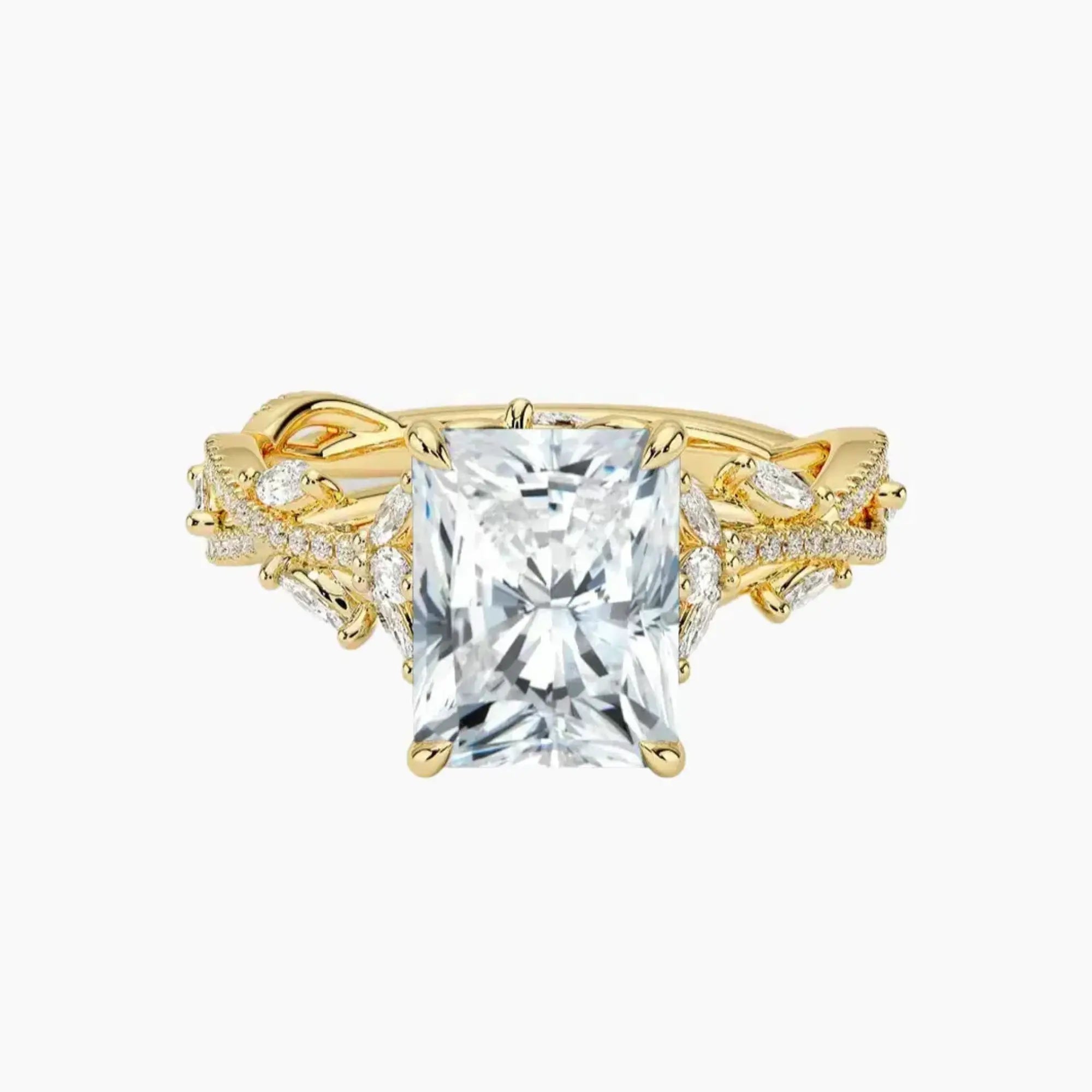 OBSER060 - Melia Adorned Radiant engagement ring setting view 7