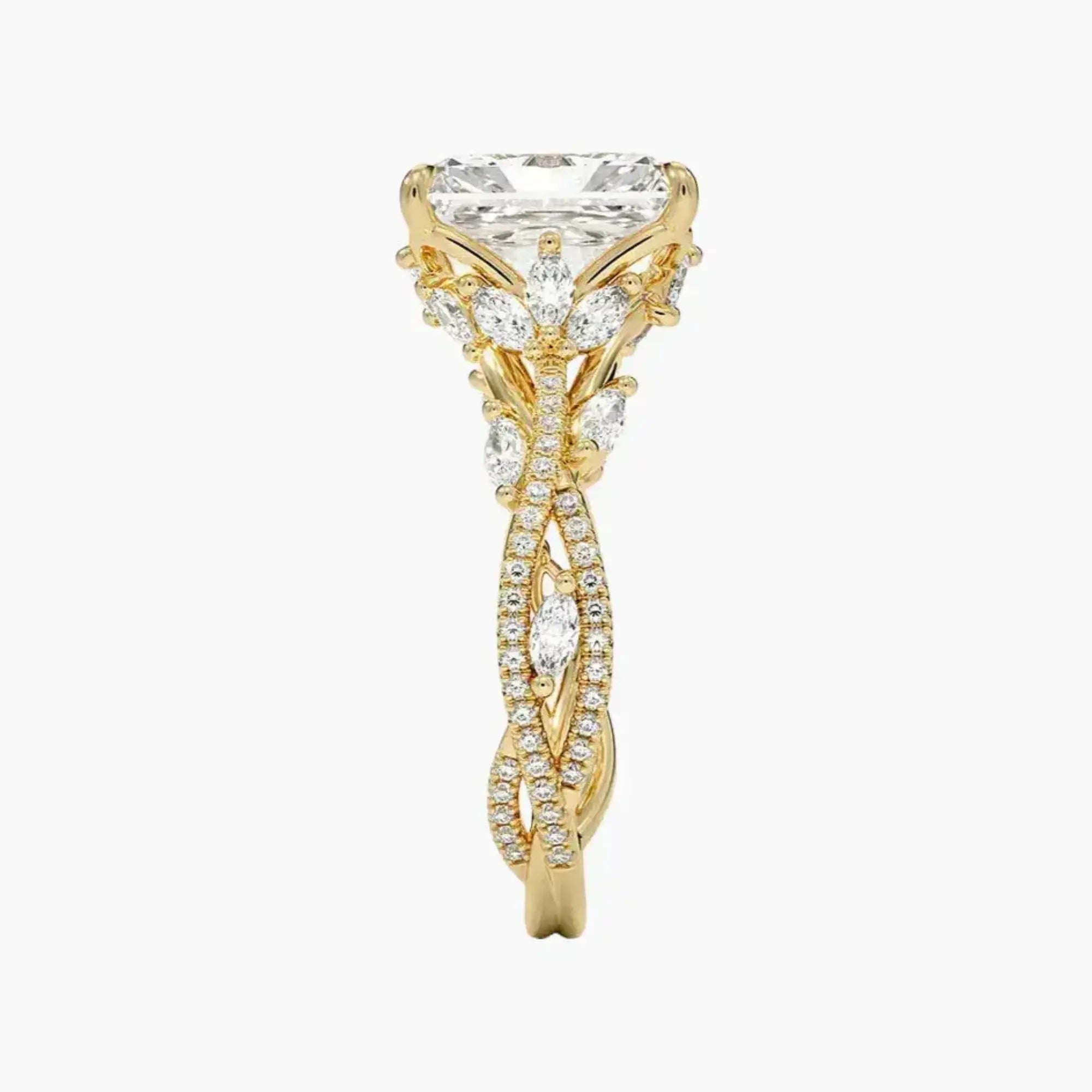 OBSER060 - Melia Adorned Radiant engagement ring setting view 9
