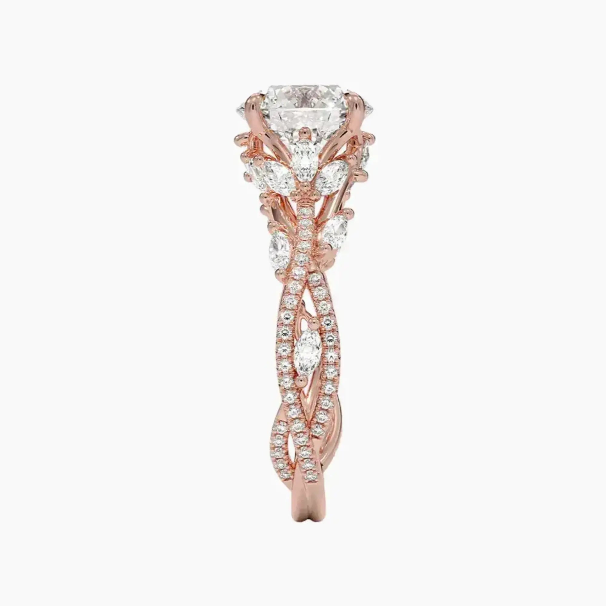 OBSER063 - Melia Adorned Round engagement ring setting view 6
