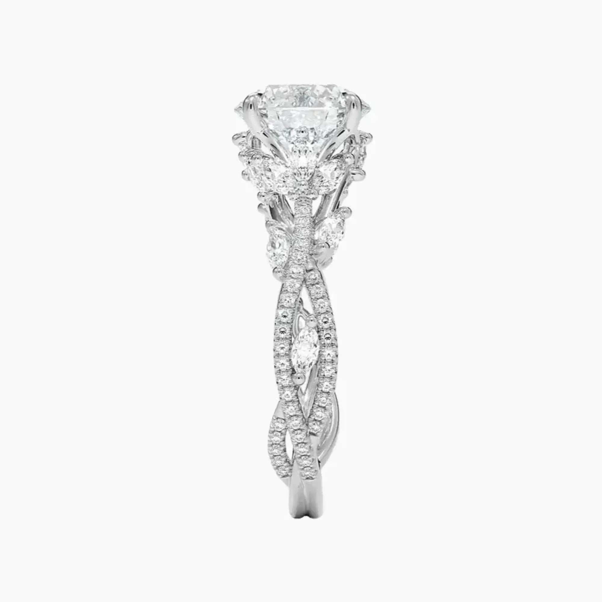 OBSER063 - Melia Adorned Round engagement ring setting view 3