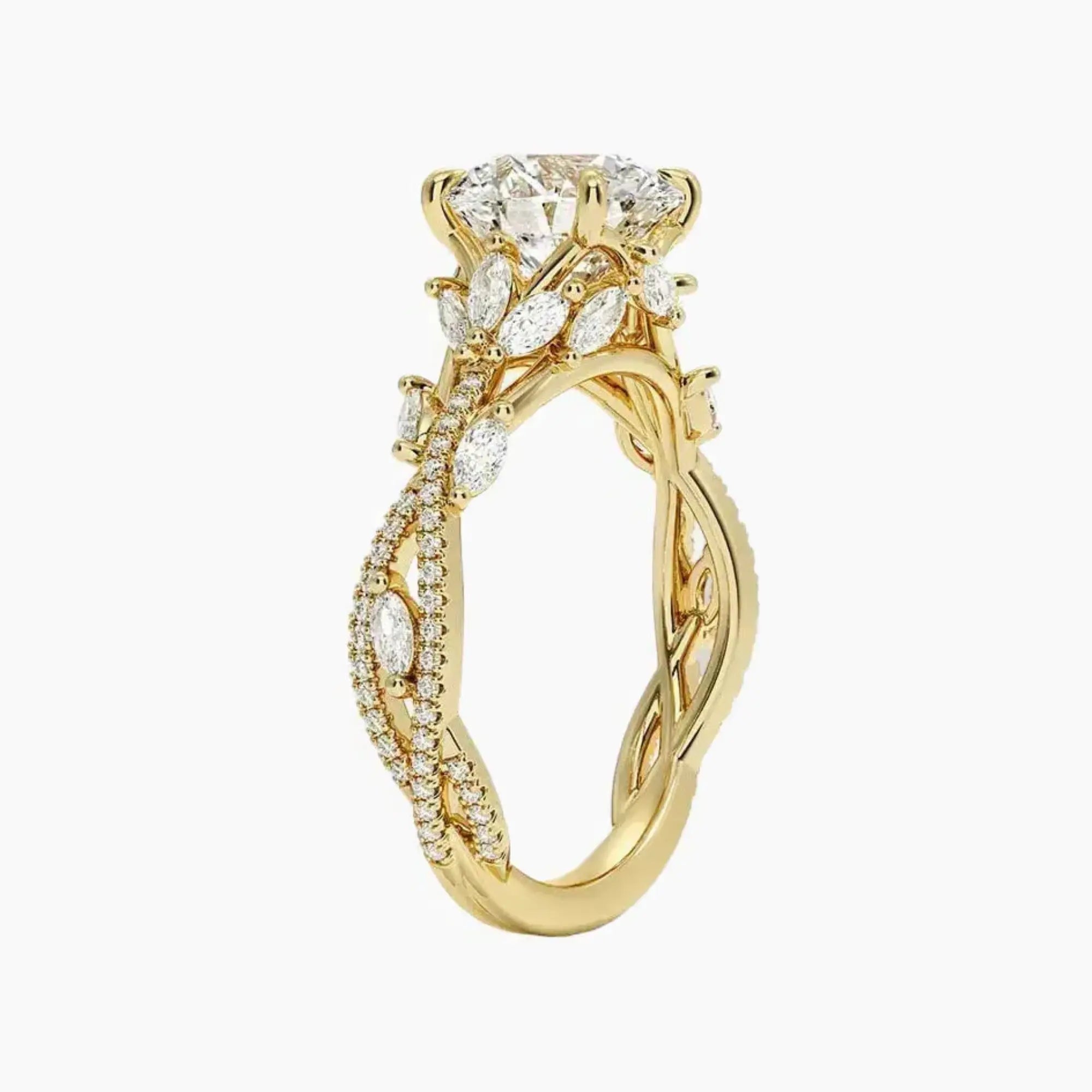 OBSER063 - Melia Adorned Round engagement ring setting view 8