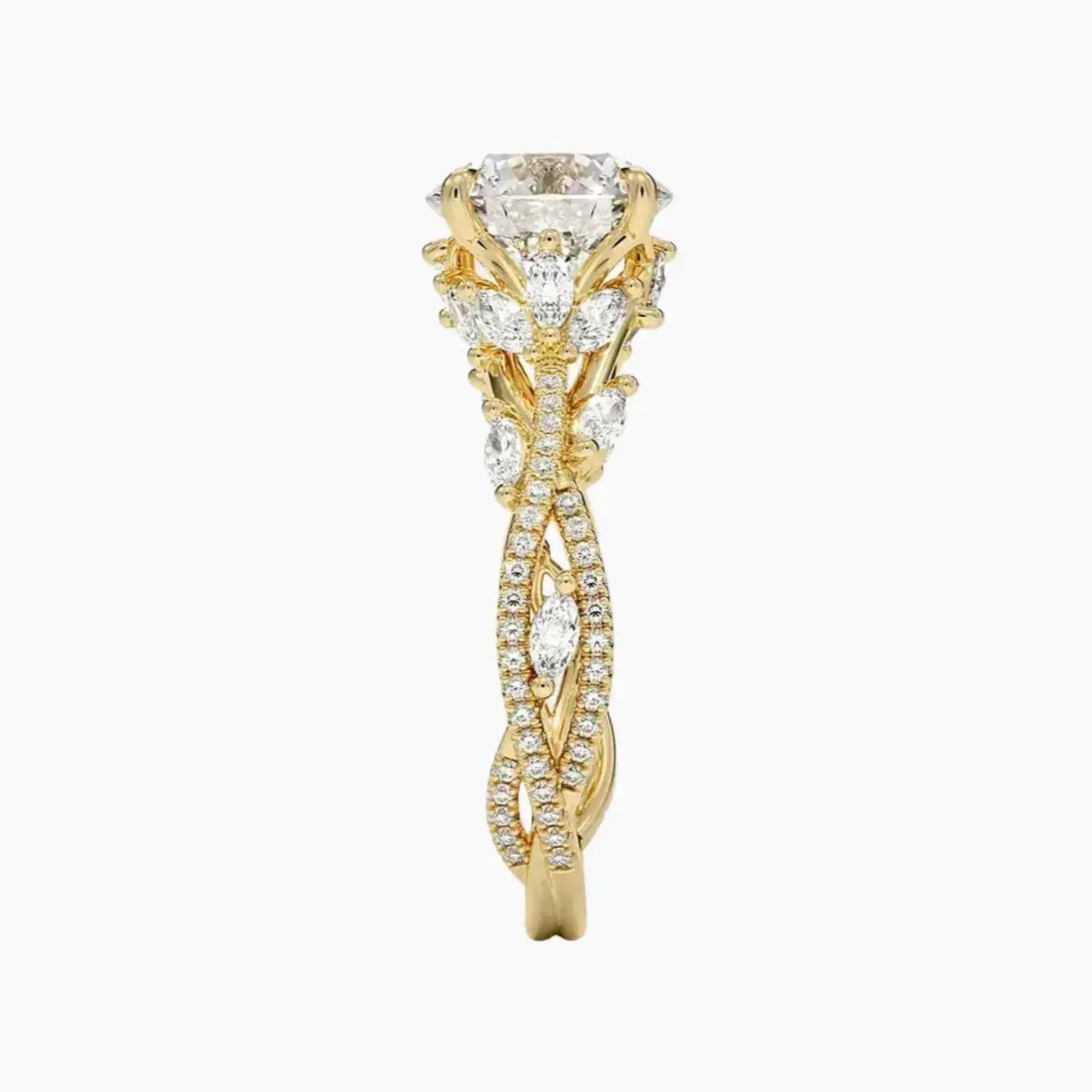 OBSER063 - Melia Adorned Round engagement ring setting view 9