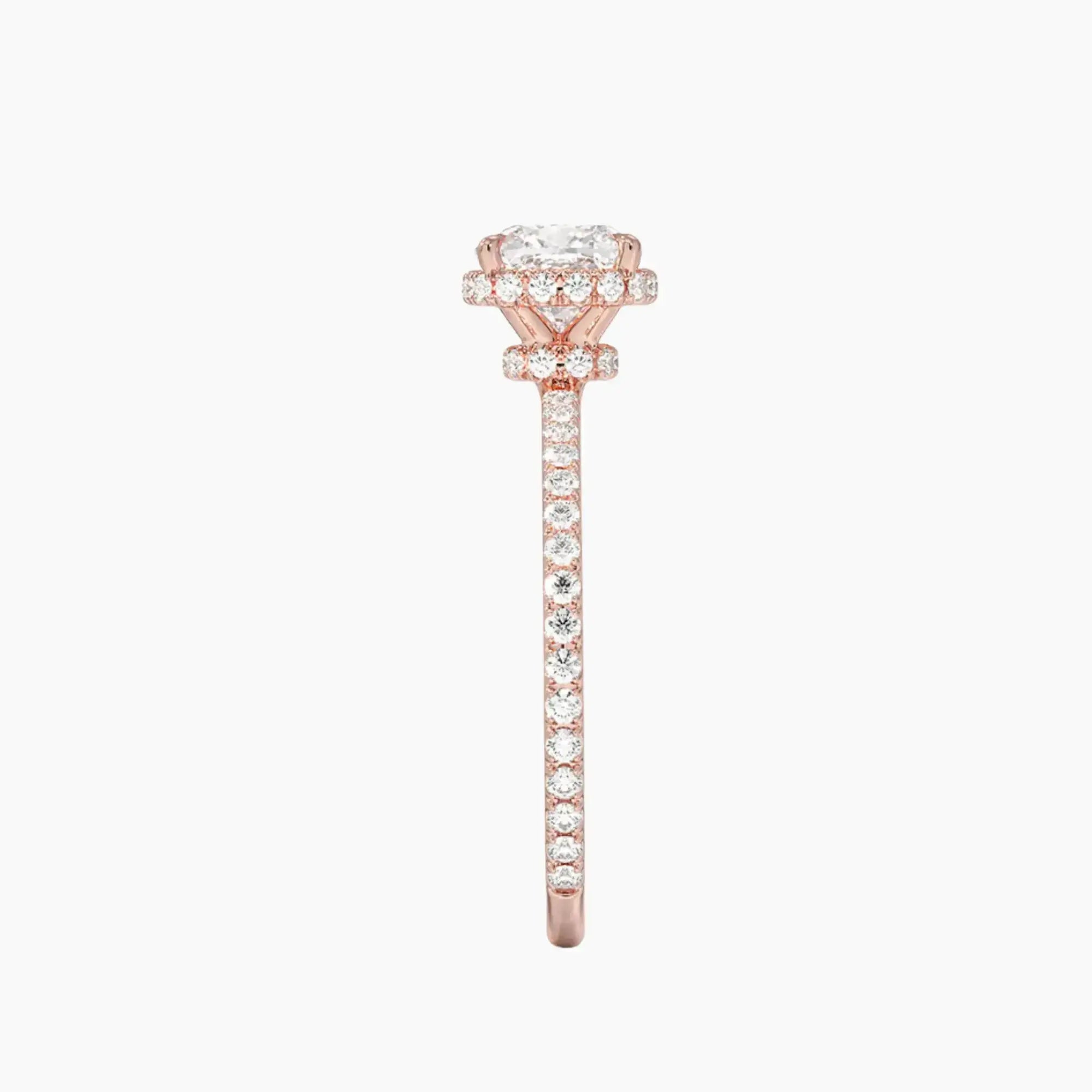 OBSER505 - Mirabel Pave Halo Cushion engagement ring setting view 6