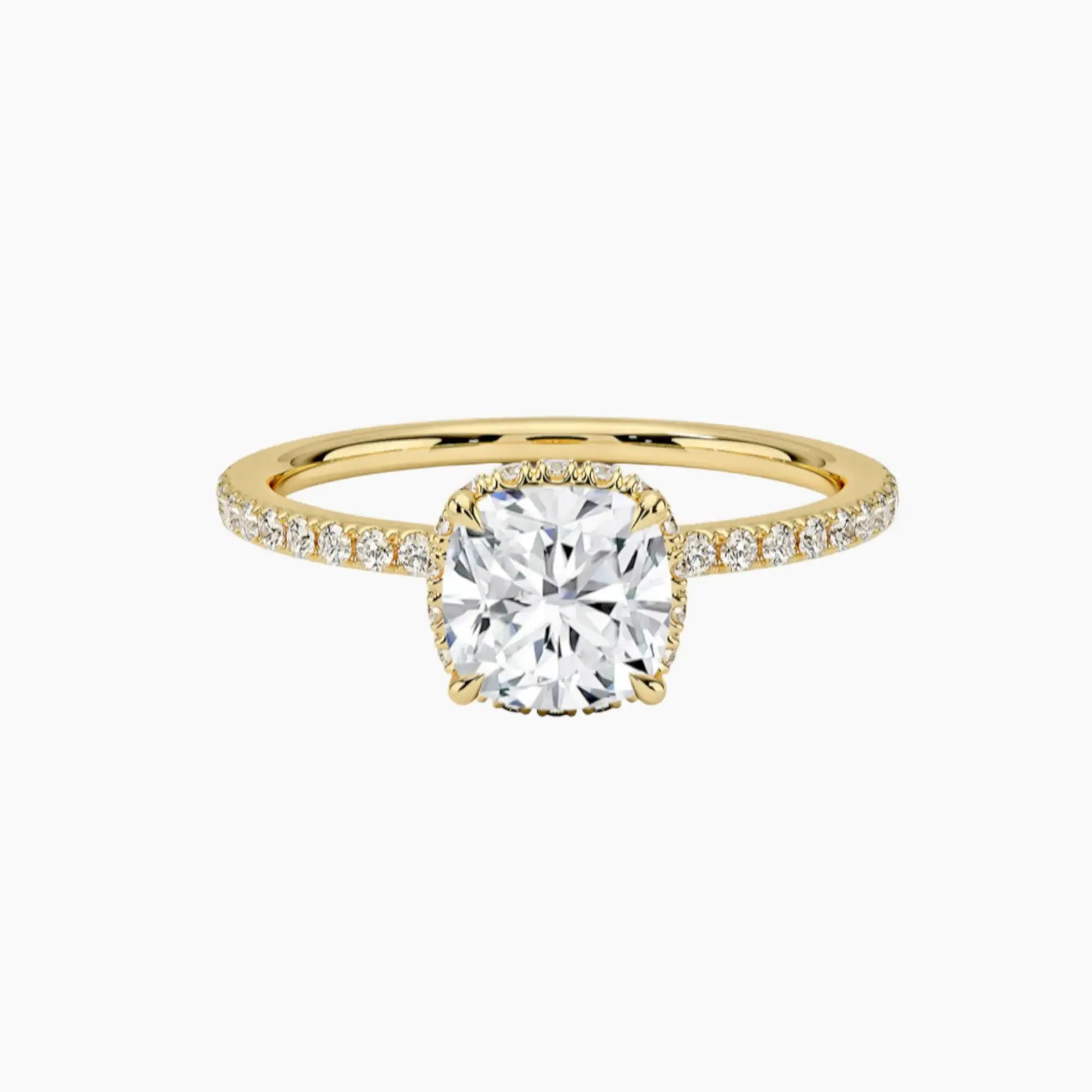 OBSER505 - Mirabel Pave Halo Cushion engagement ring setting view 7