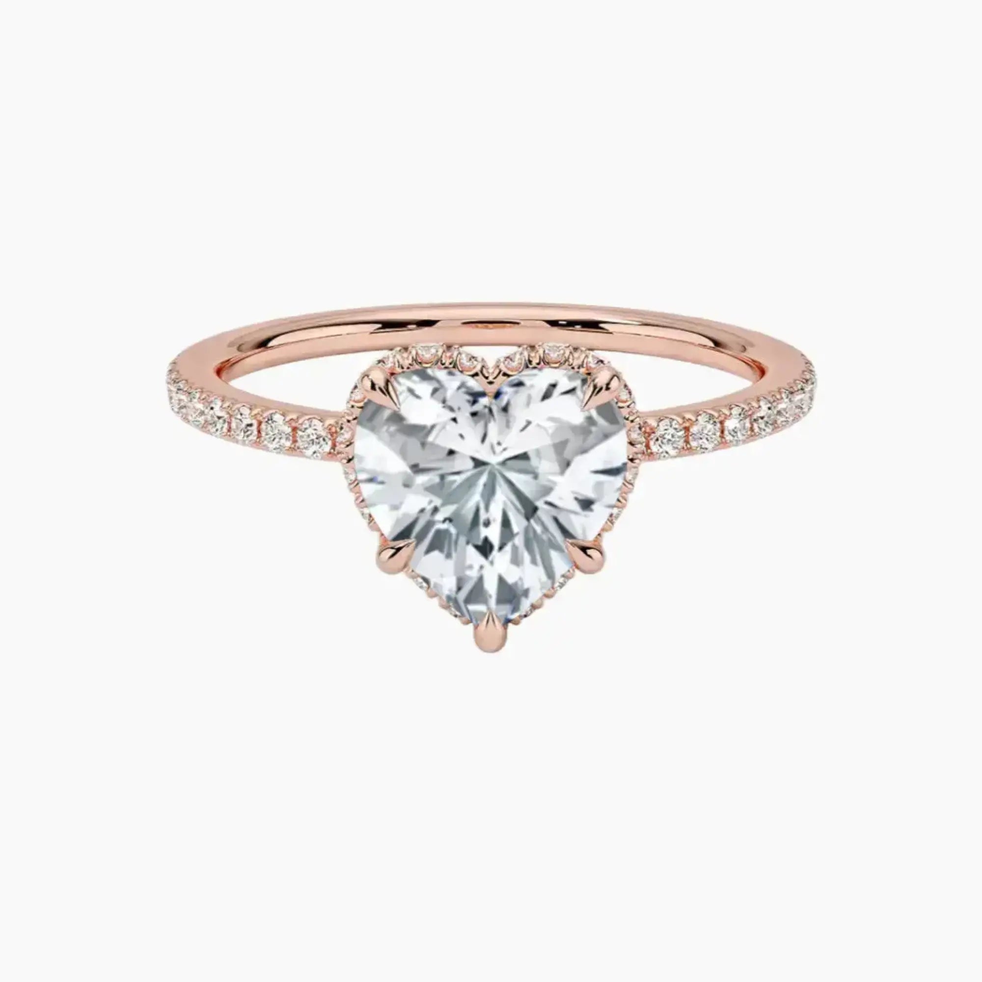 OBSER169 - Mirabel Pave Halo Heart engagement ring setting view 4