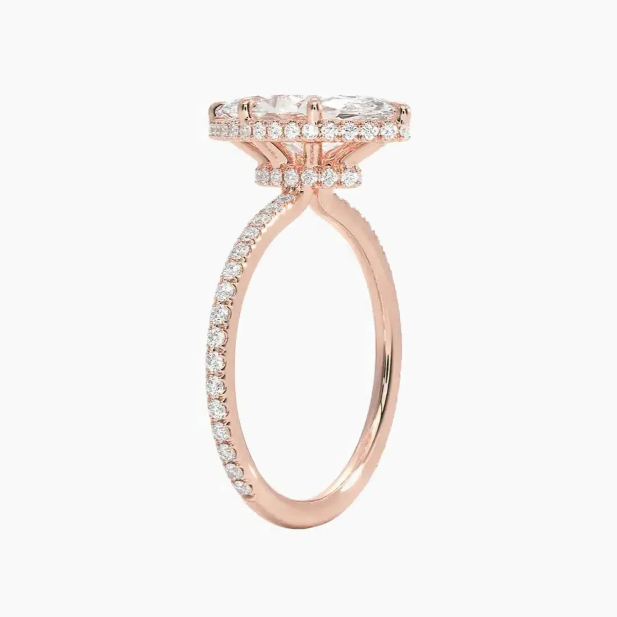 OBSER502 - Mirabel Pave Halo Marquise engagement ring setting view 5