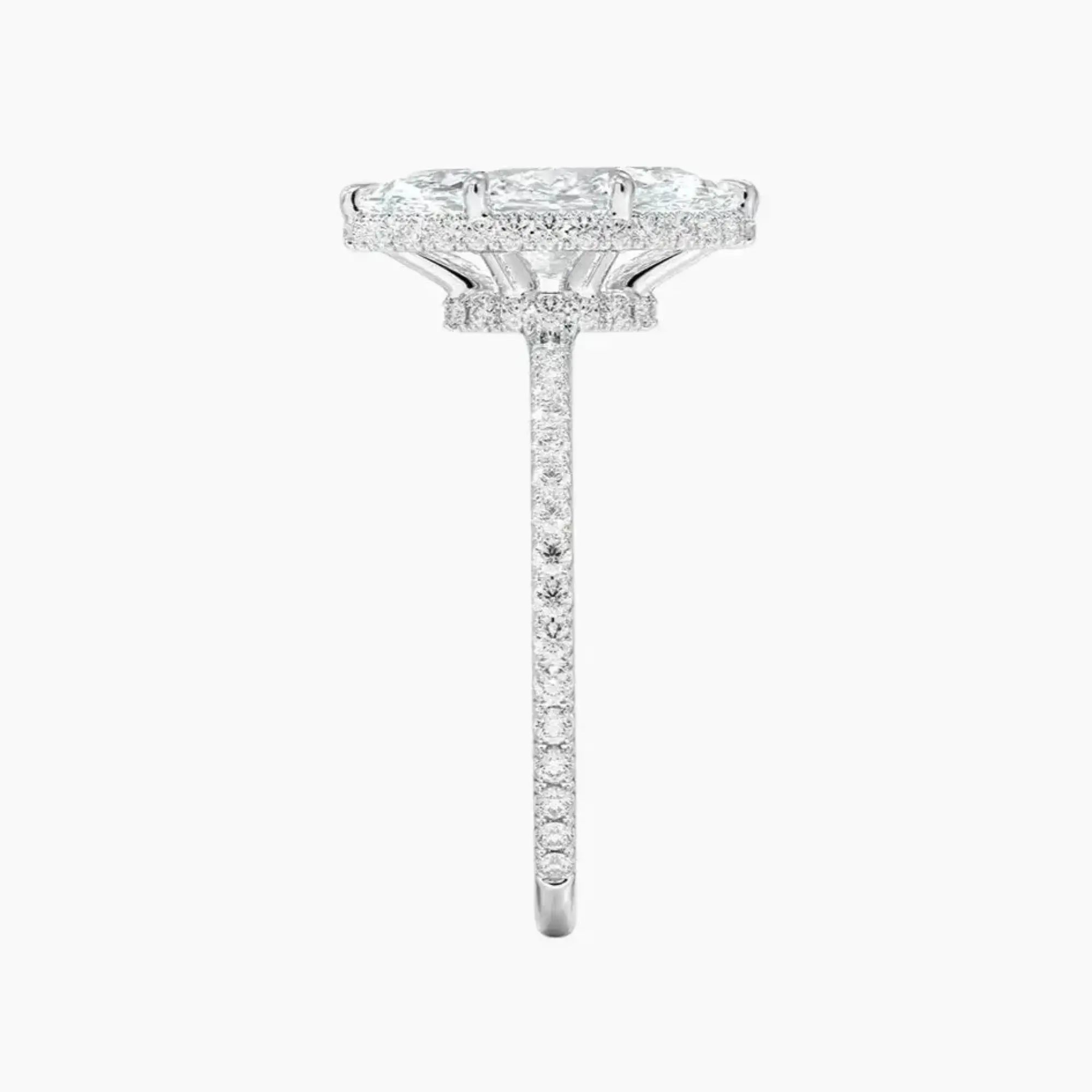OBSER502 - Mirabel Pave Halo Marquise engagement ring setting view 3