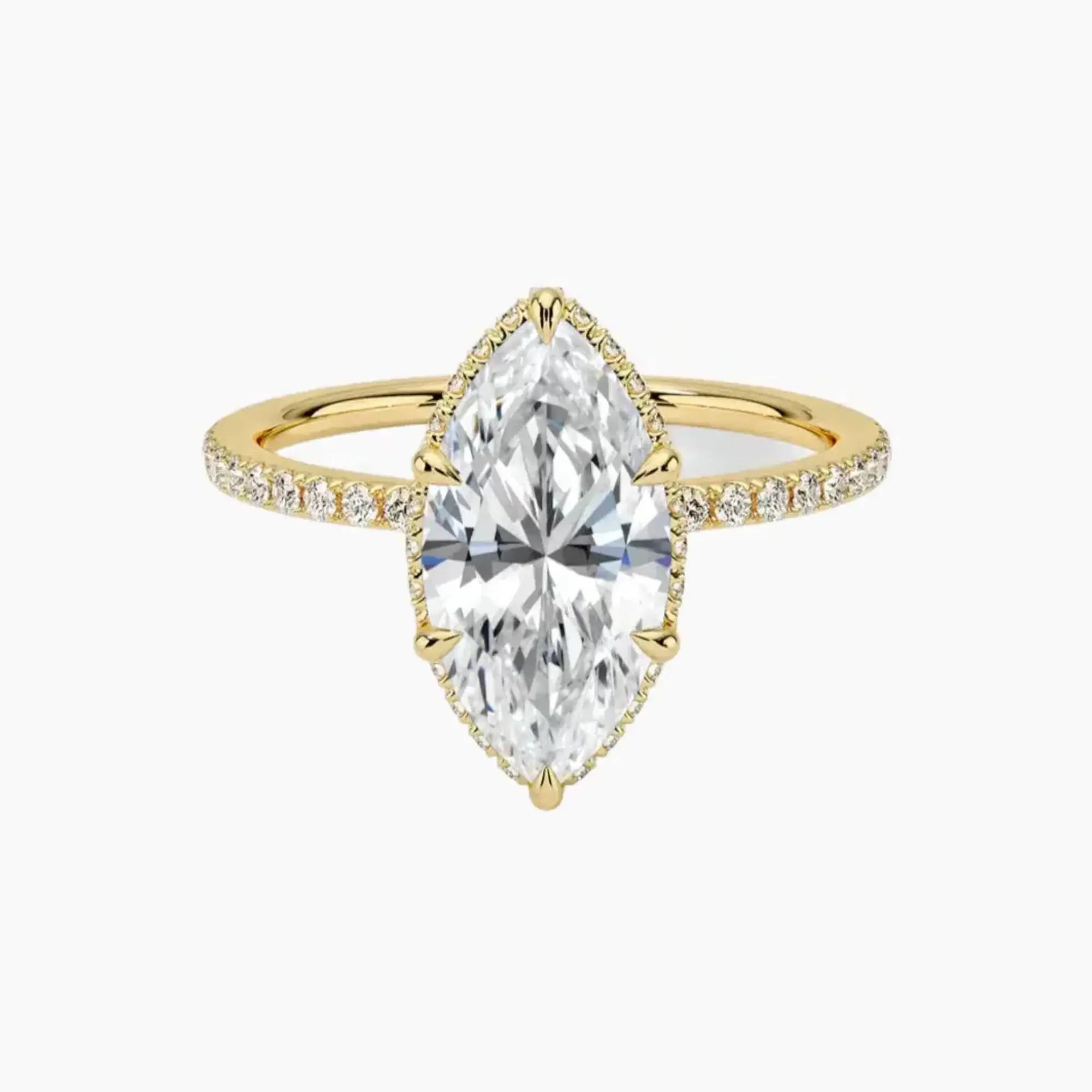 OBSER502 - Mirabel Pave Halo Marquise engagement ring setting view 7