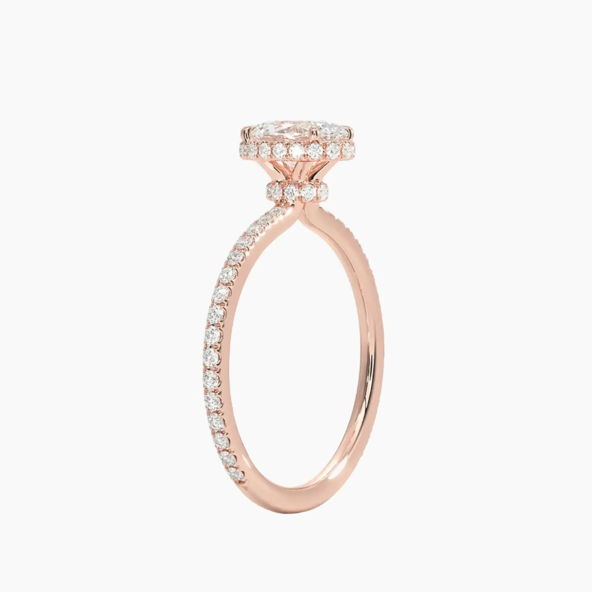 OBSER506 - Mirabel Pave Halo Oval engagement ring setting view 5