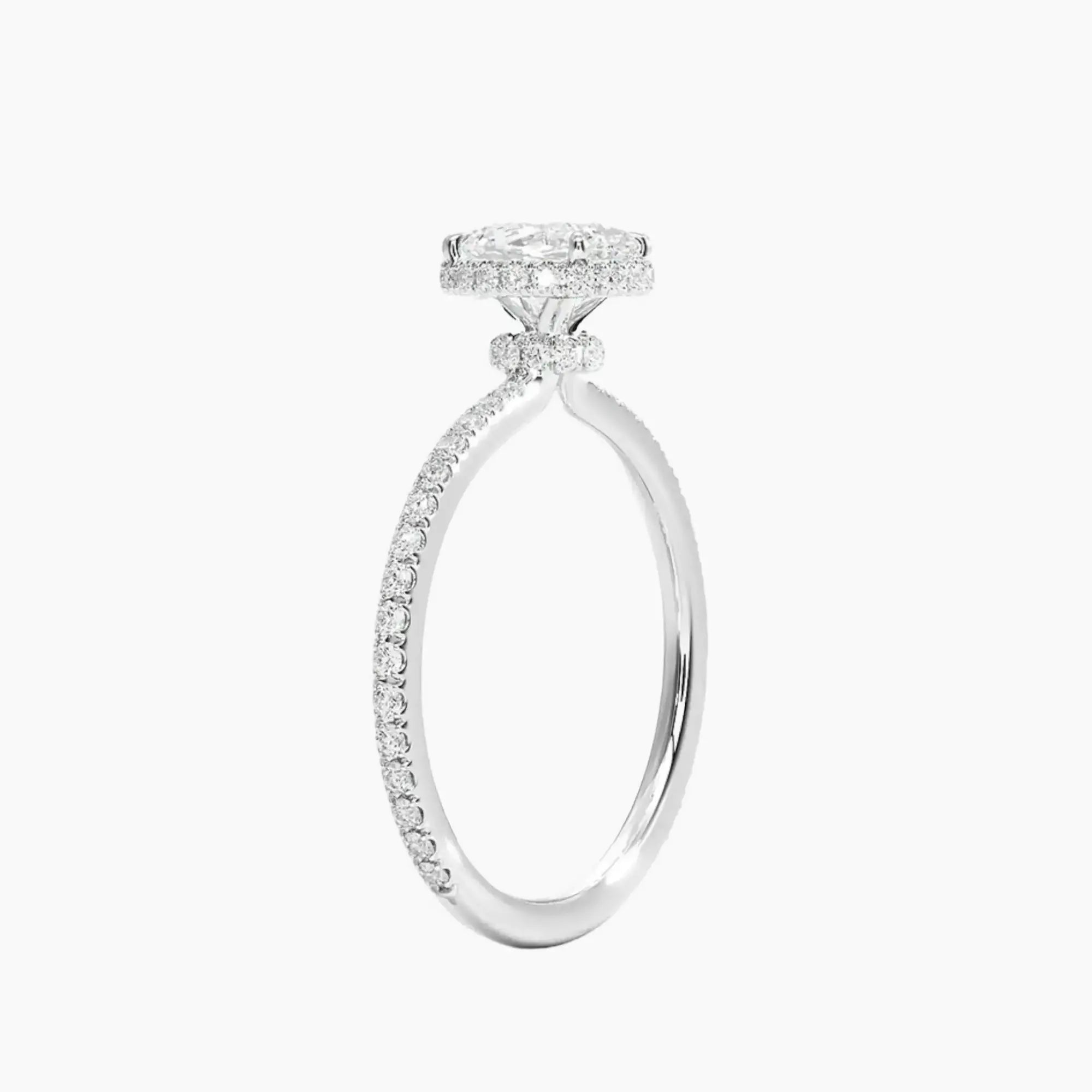 OBSER506 - Mirabel Pave Halo Oval engagement ring setting view 2