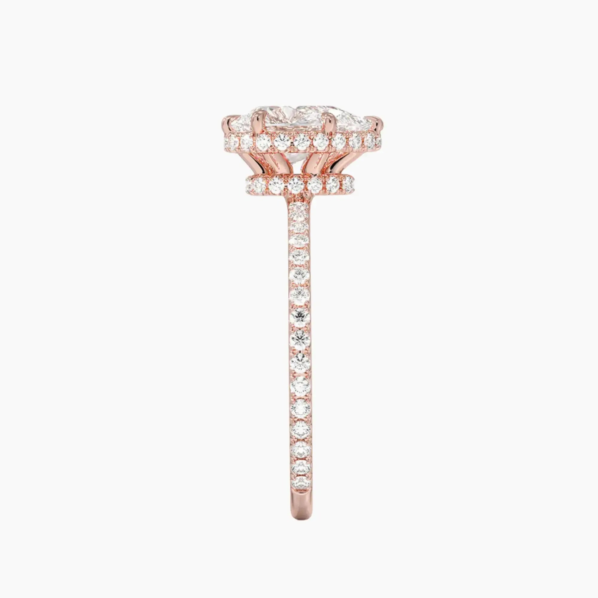 OBSER071 - Mirabel Pave Halo Pear engagement ring setting view 6