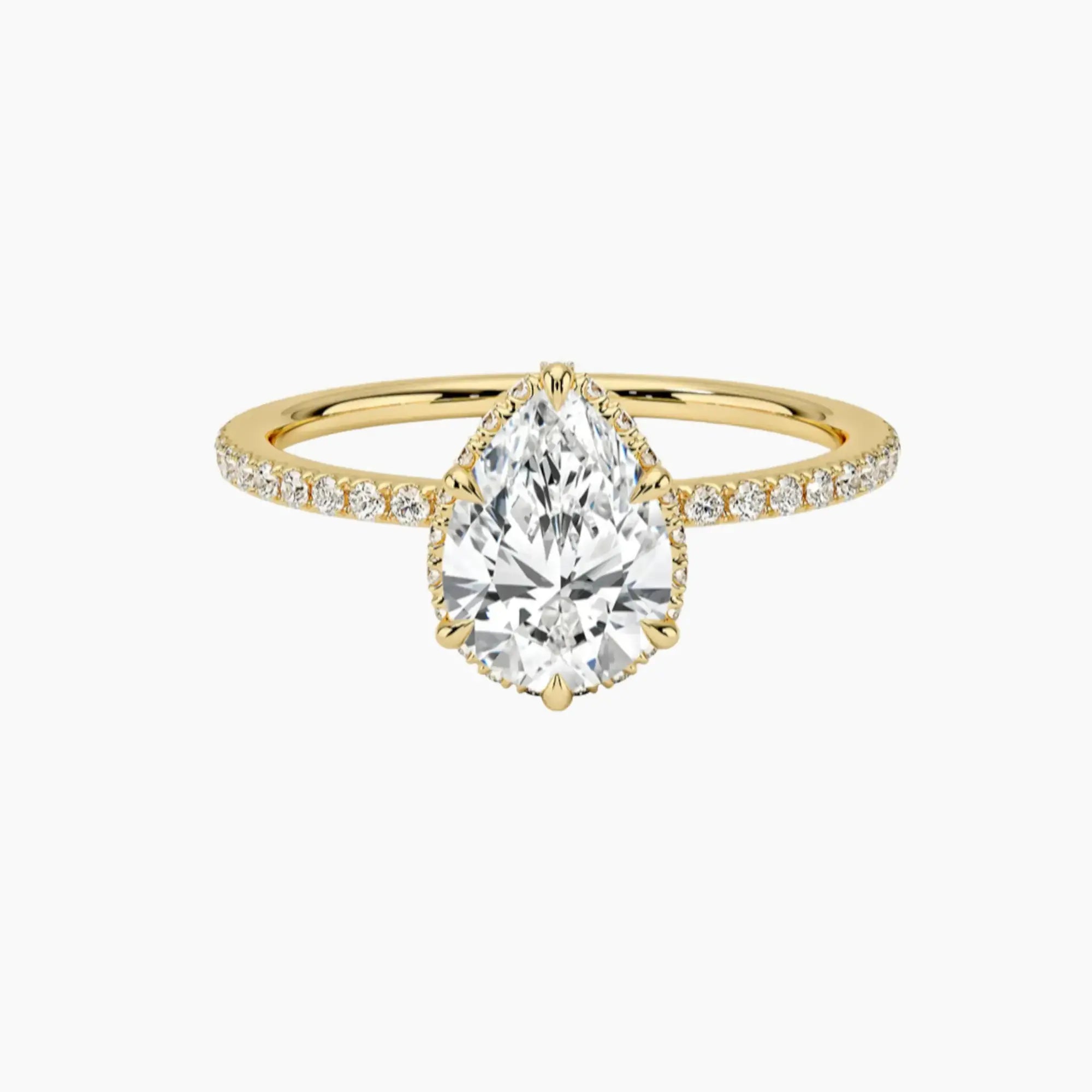 OBSER071 - Mirabel Pave Halo Pear engagement ring setting view 7