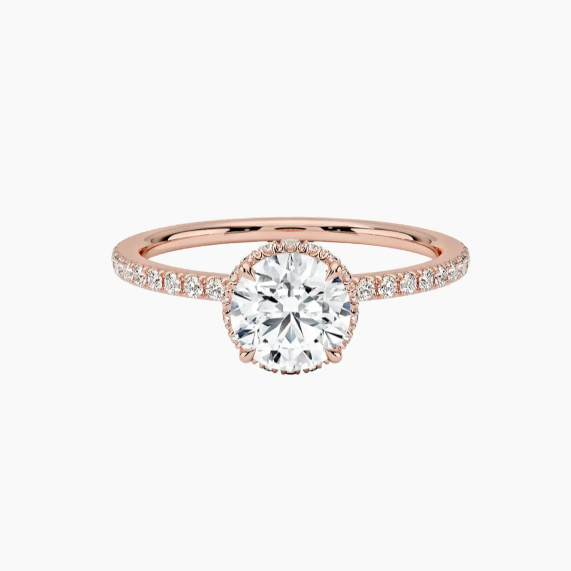 OBSER170 - Mirabel Pave Halo Round engagement ring setting view 4