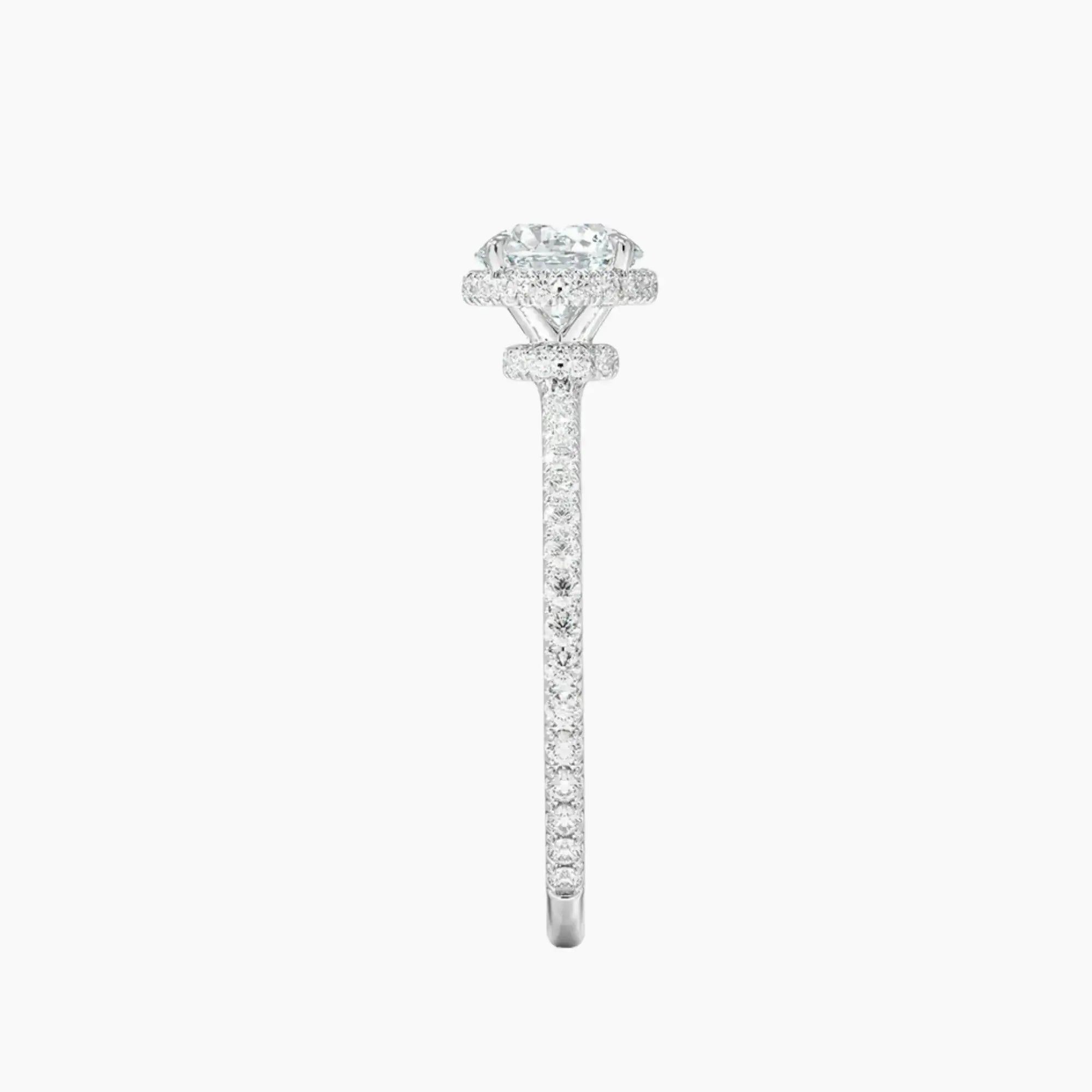 OBSER170 - Mirabel Pave Halo Round engagement ring setting view 3