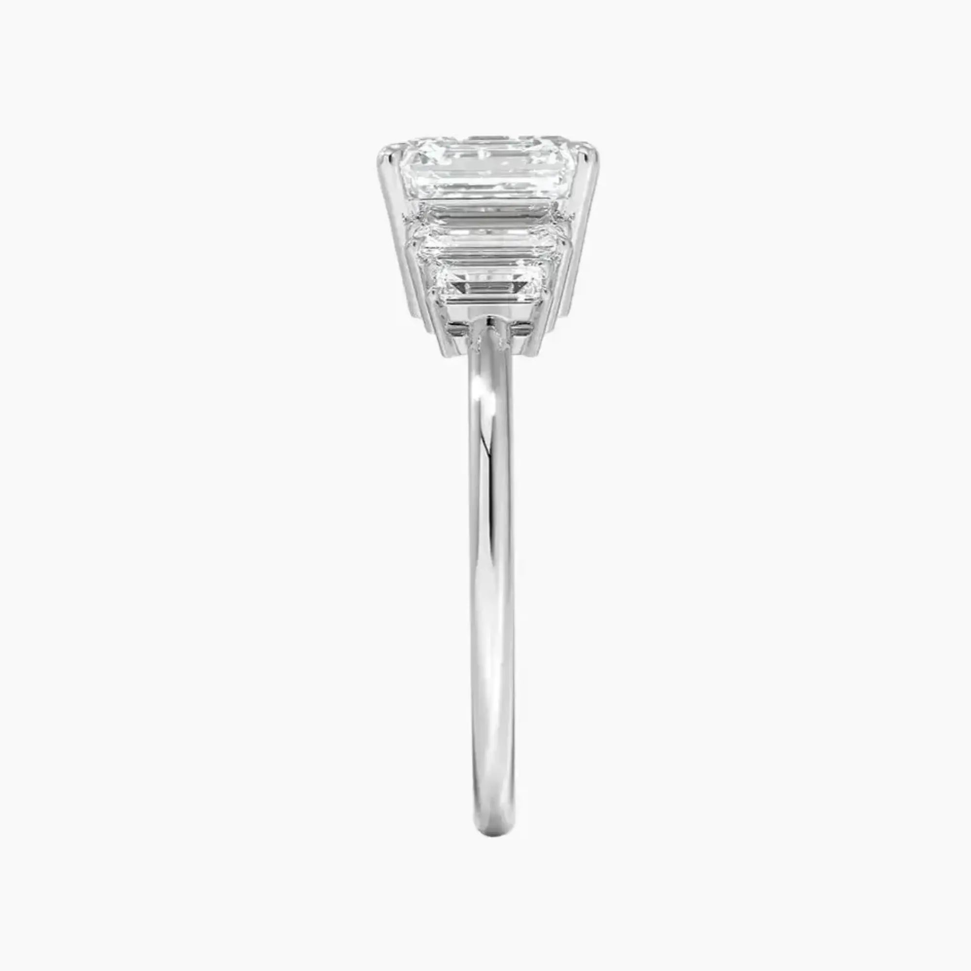 OBSER319 - Nerine Five Stone Asscher engagement ring setting view 3