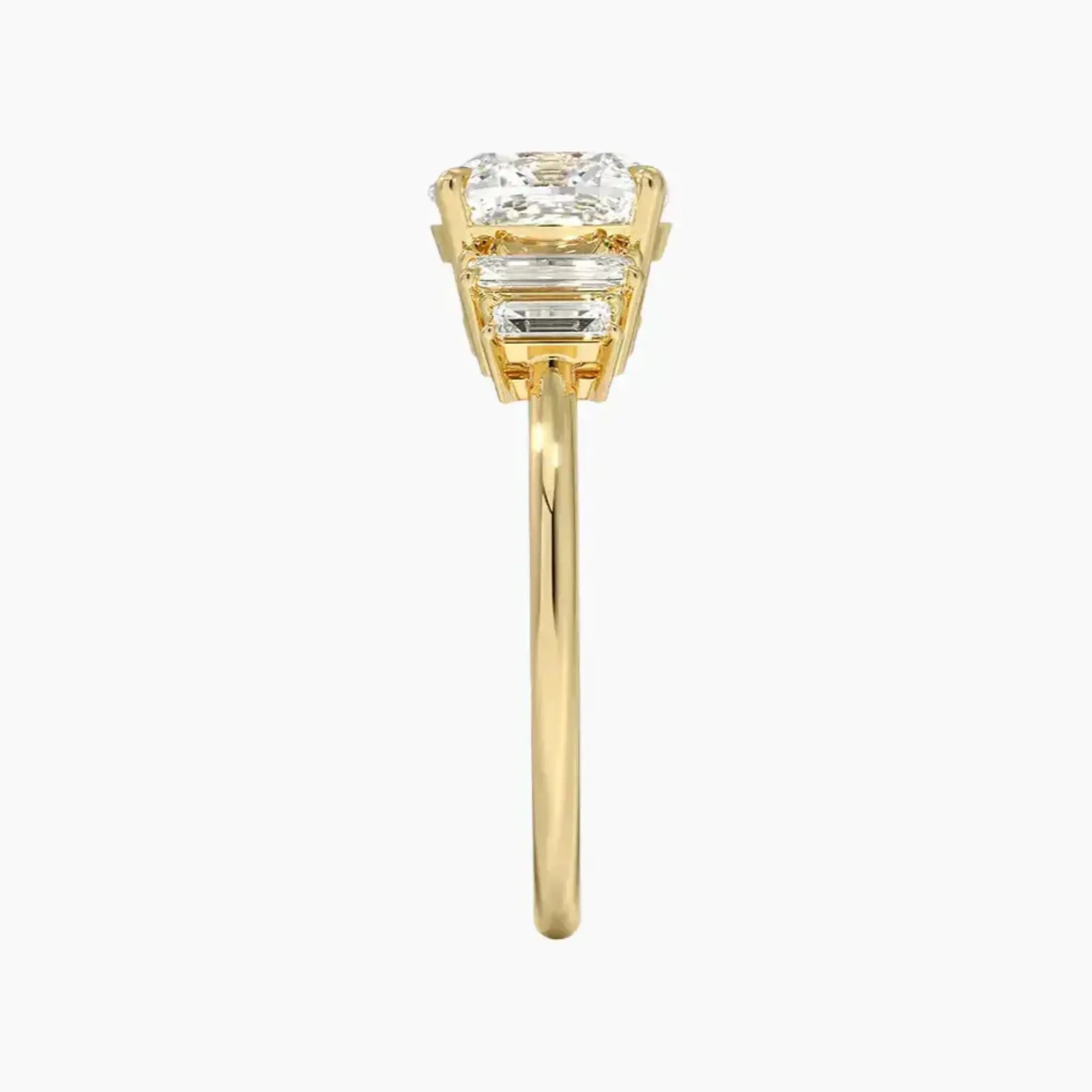 OBSER322 - Nerine Five Stone Cushion engagement ring setting view 9