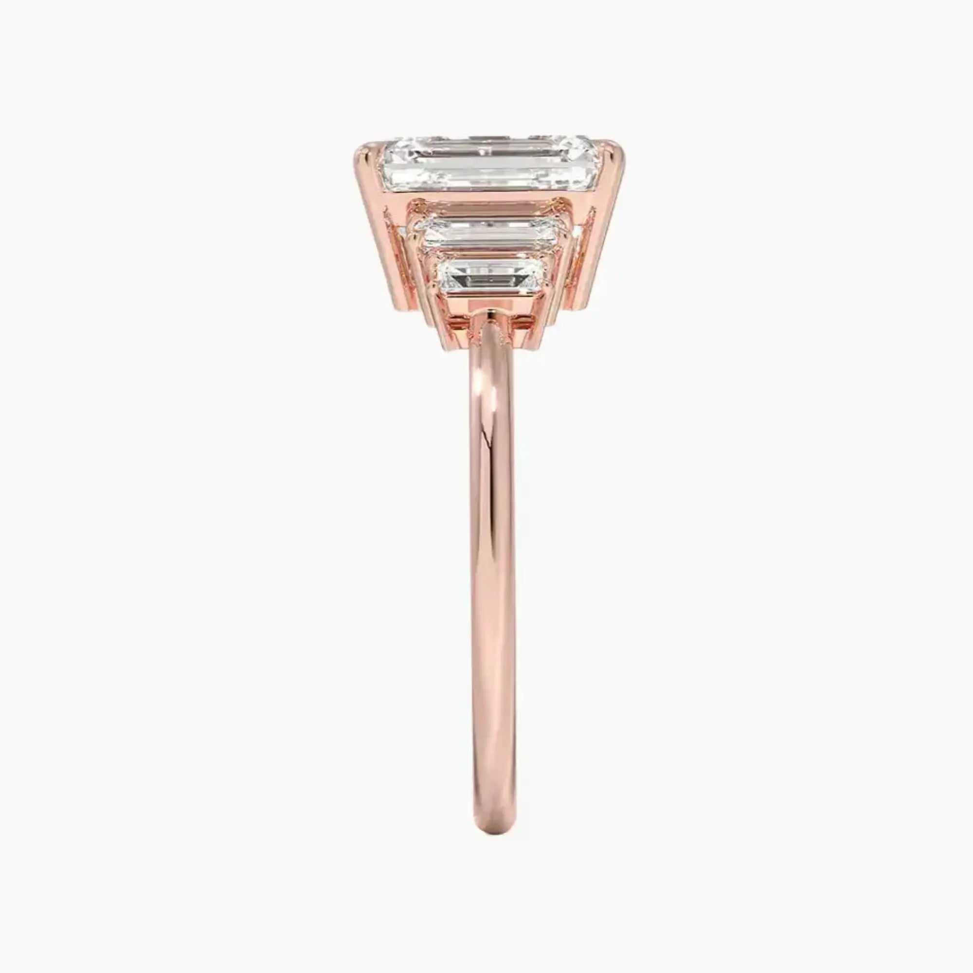 OBSER049 - Nerine Five Stone Emerald engagement ring setting view 6
