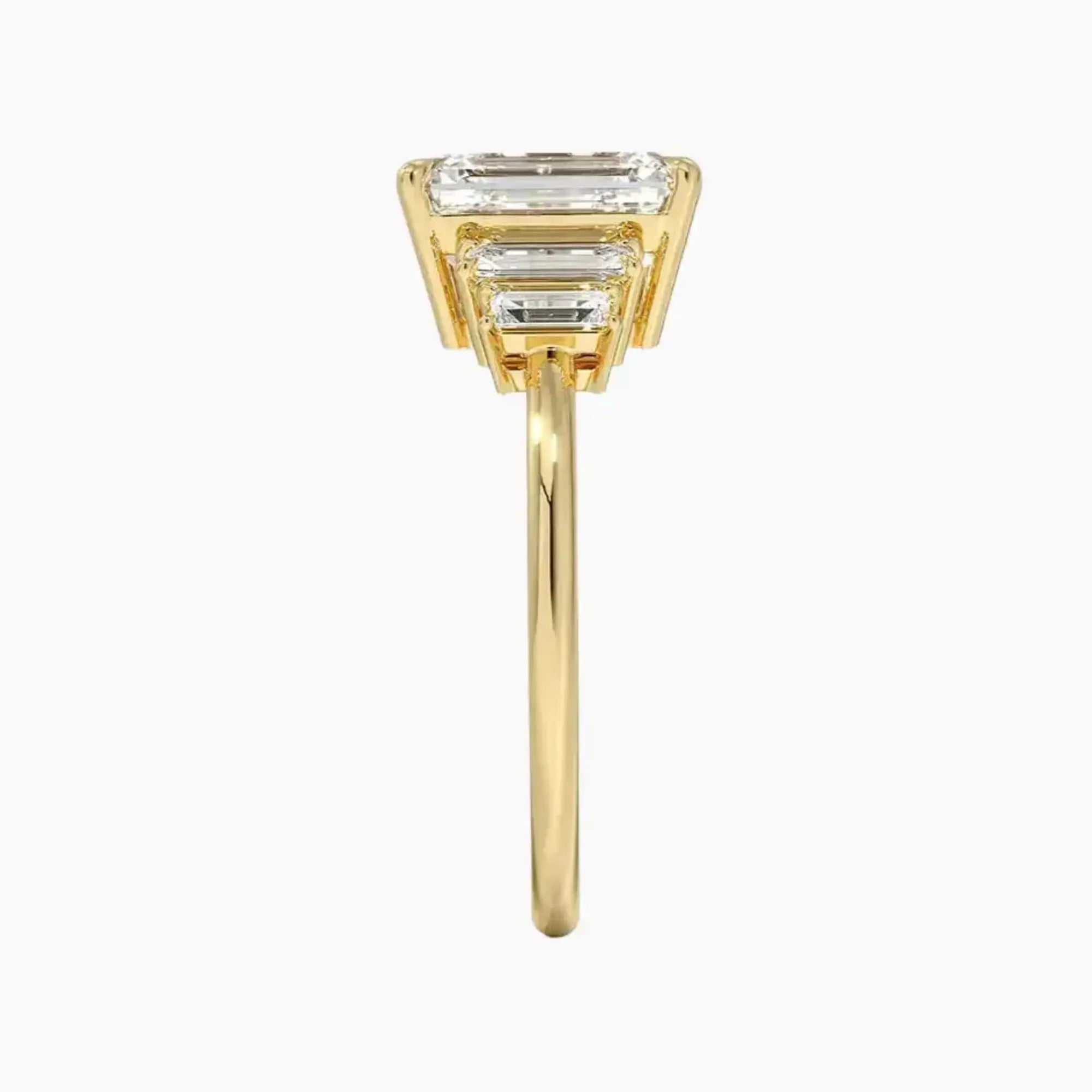 OBSER049 - Nerine Five Stone Emerald engagement ring setting view 9