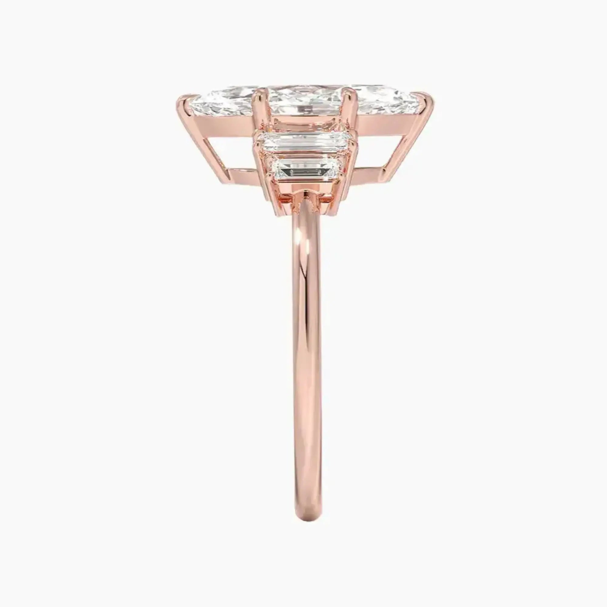 OBSER320 - Nerine Five Stone Marquise engagement ring setting view 6