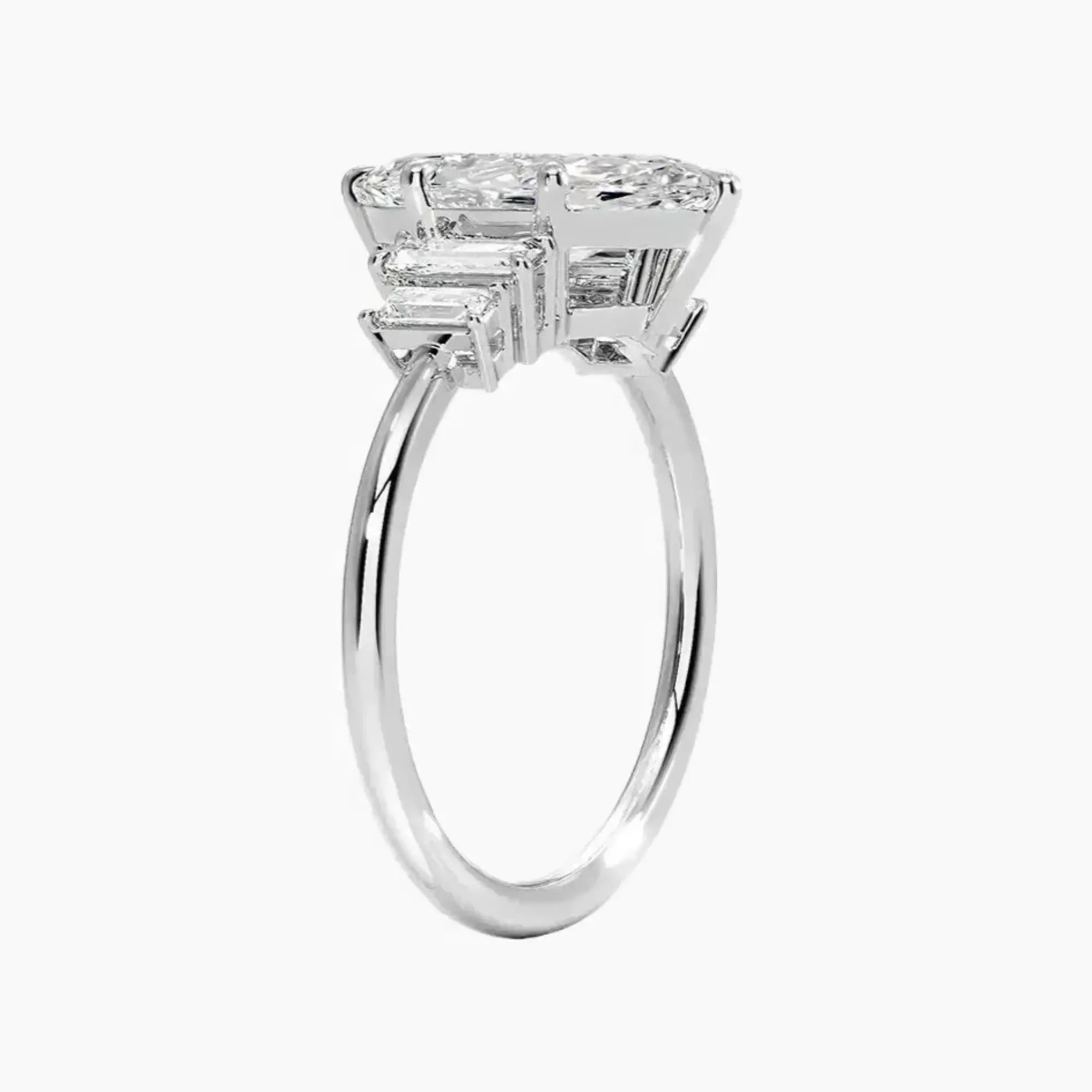 OBSER320 - Nerine Five Stone Marquise engagement ring setting view 2