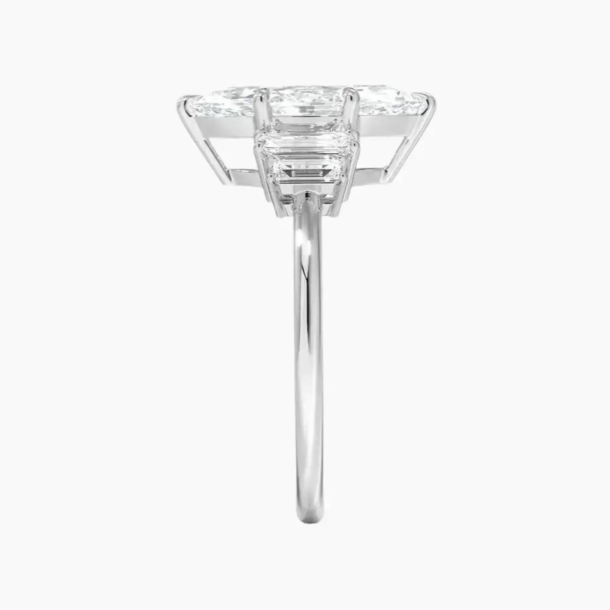 OBSER320 - Nerine Five Stone Marquise engagement ring setting view 3