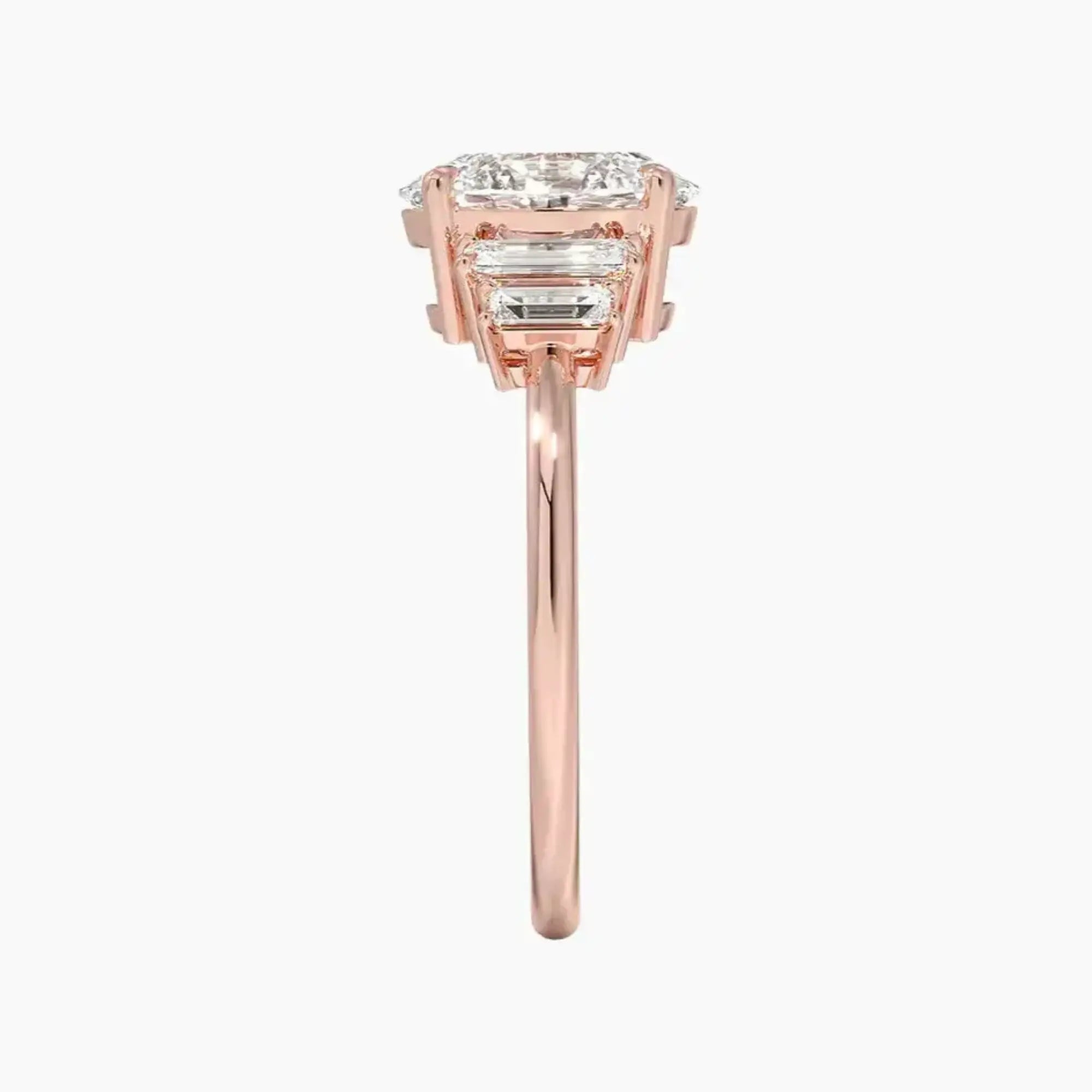 OBSER323 - Nerine Five Stone Oval engagement ring setting view 6