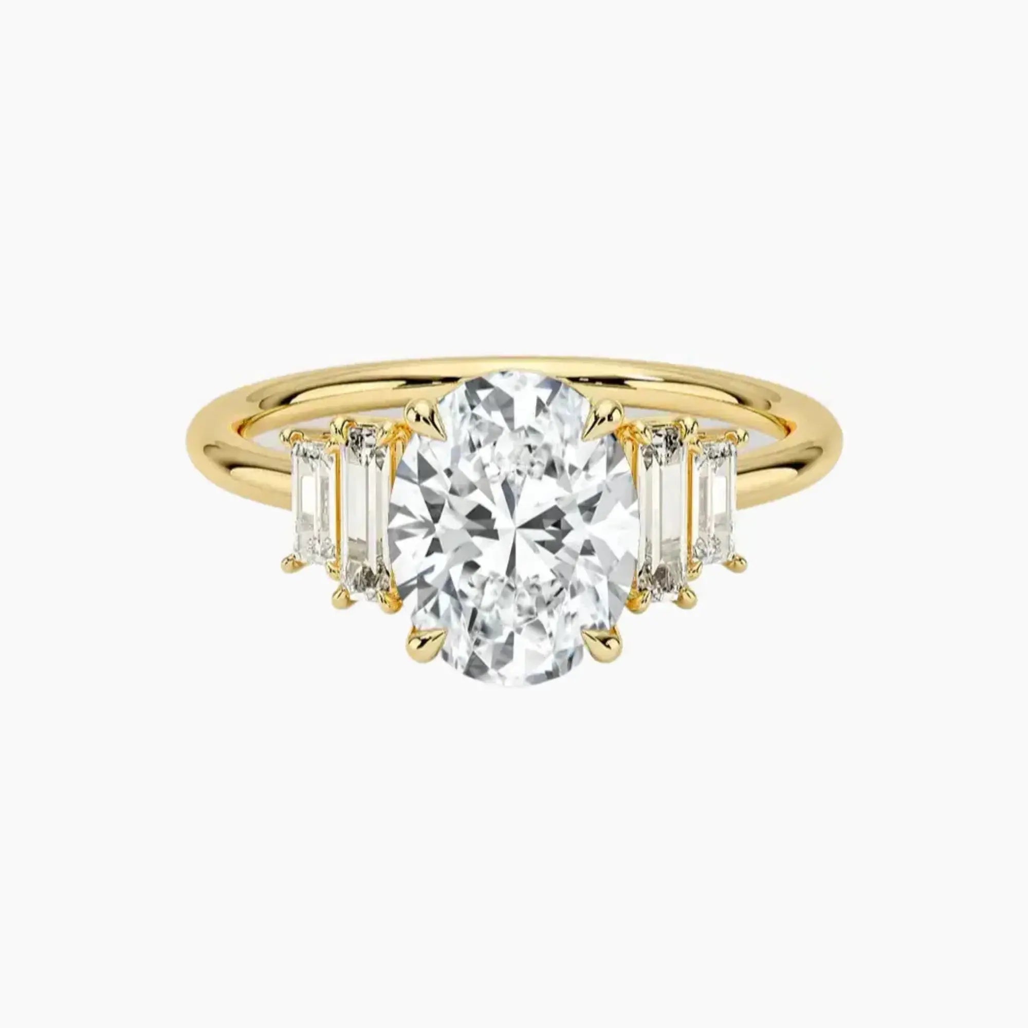 OBSER323 - Nerine Five Stone Oval engagement ring setting view 7