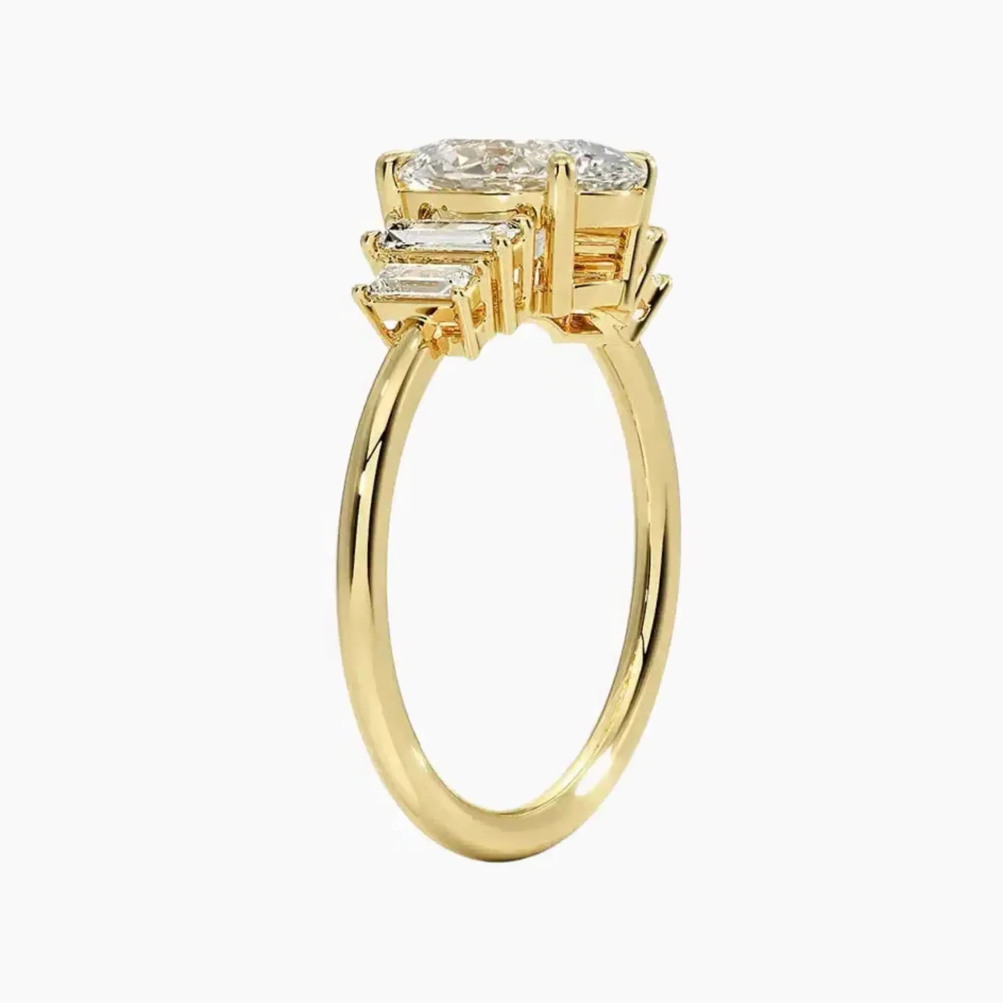 OBSER323 - Nerine Five Stone Oval engagement ring setting view 8