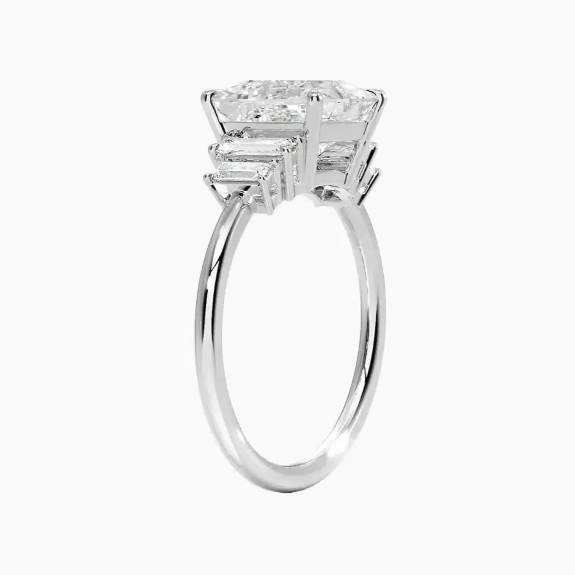OBSER321 - Nerine Five Stone Princess engagement ring setting view 2