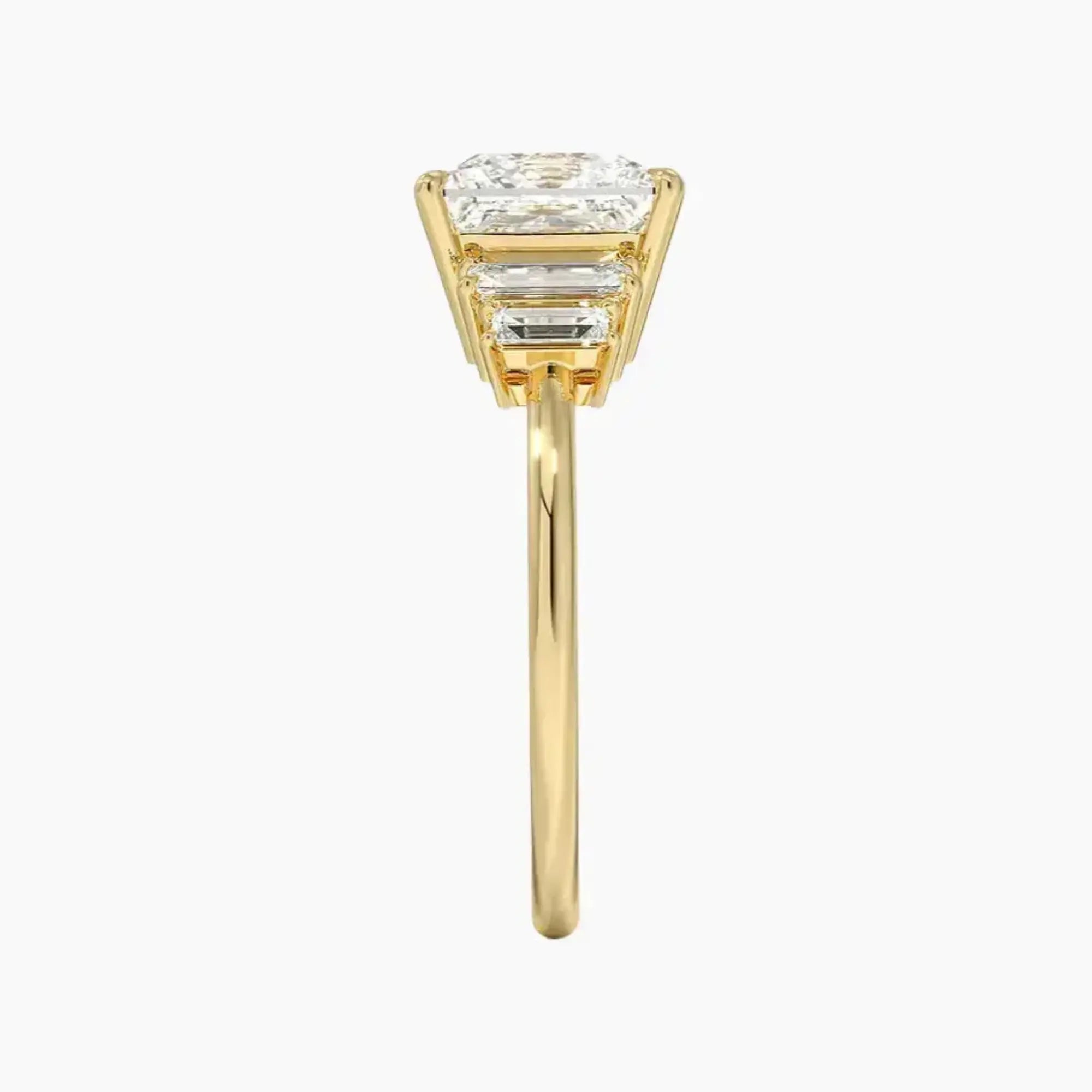 OBSER321 - Nerine Five Stone Princess engagement ring setting view 9