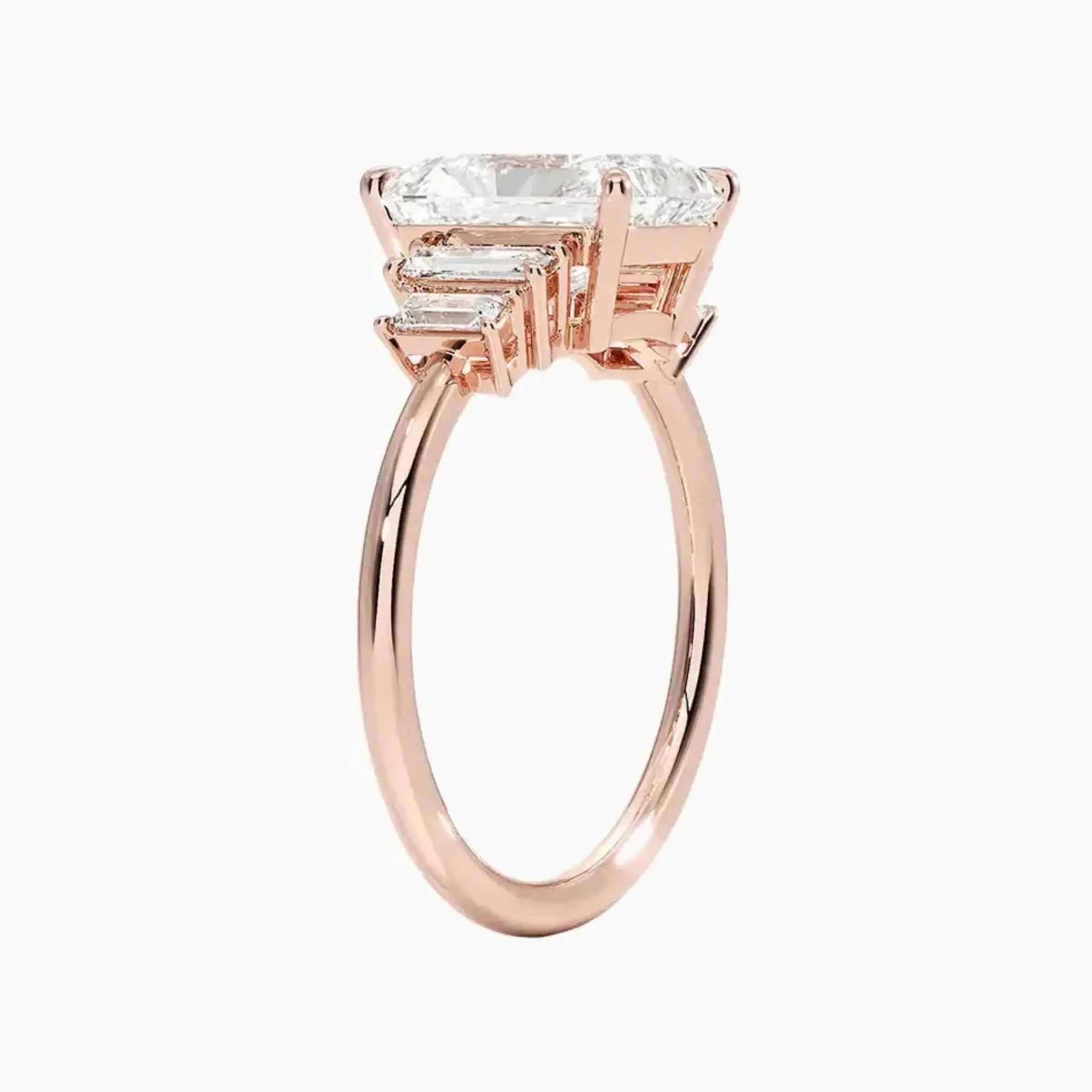 OBSER318 - Nerine Five Stone Radiant engagement ring setting view 5