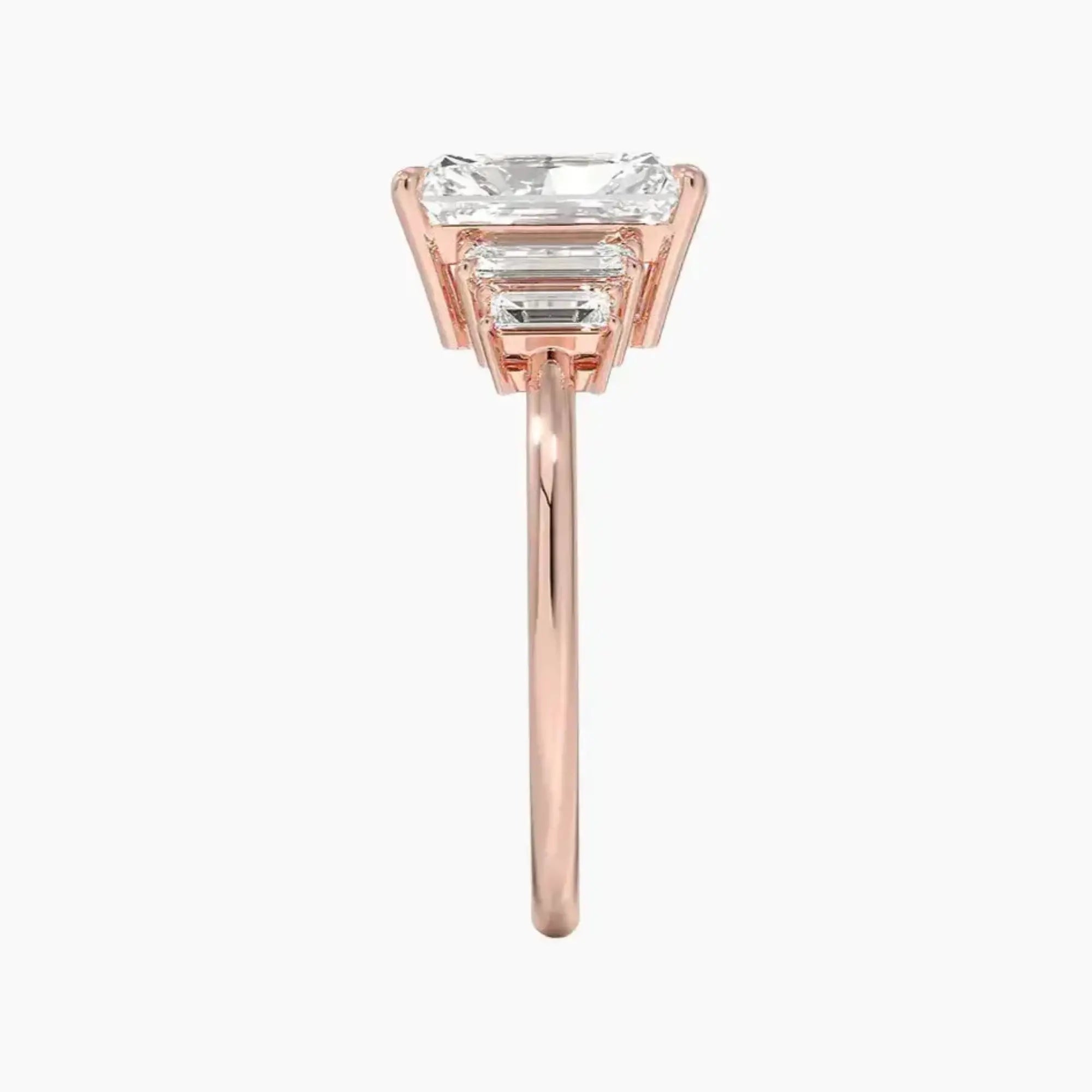 OBSER318 - Nerine Five Stone Radiant engagement ring setting view 6