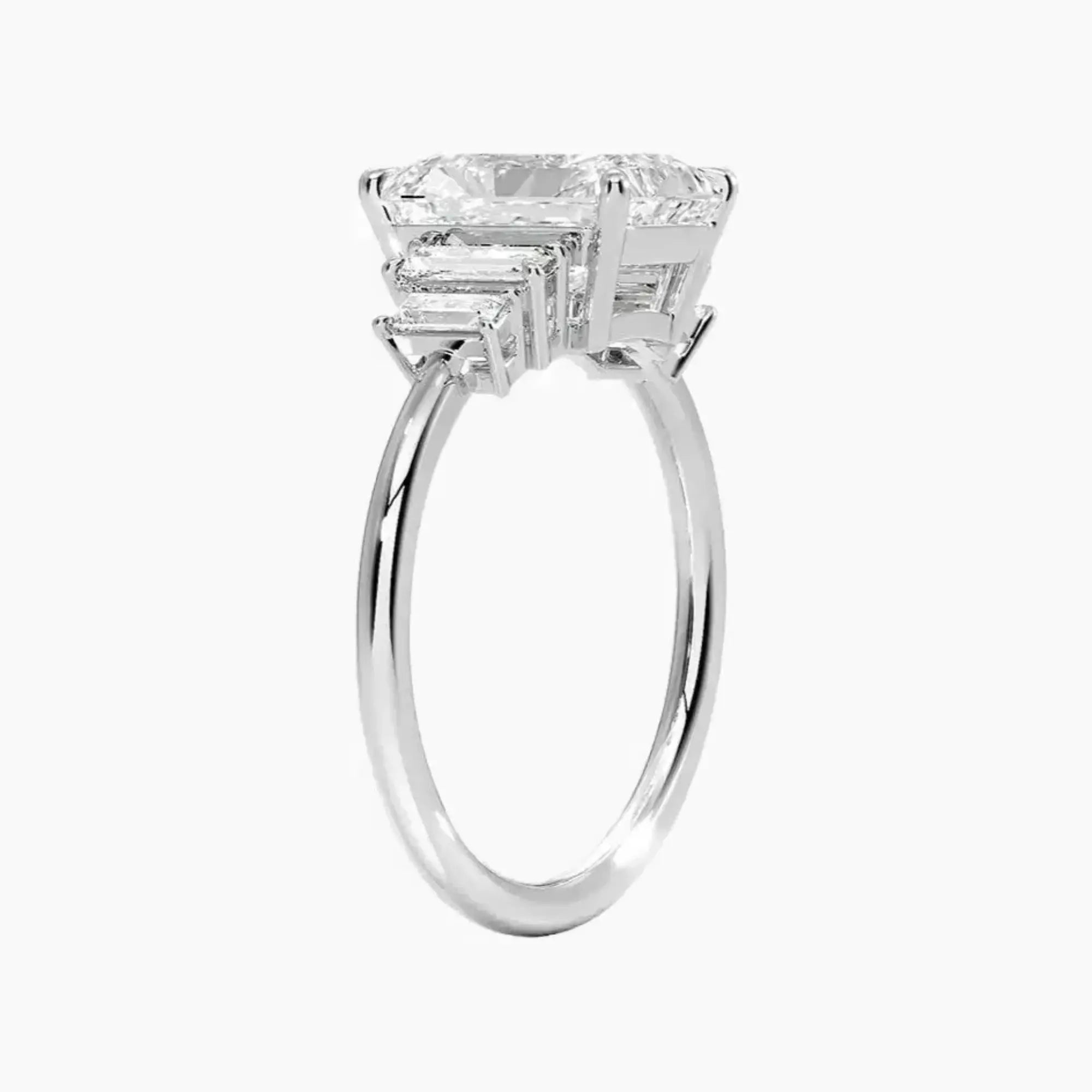 OBSER318 - Nerine Five Stone Radiant engagement ring setting view 2