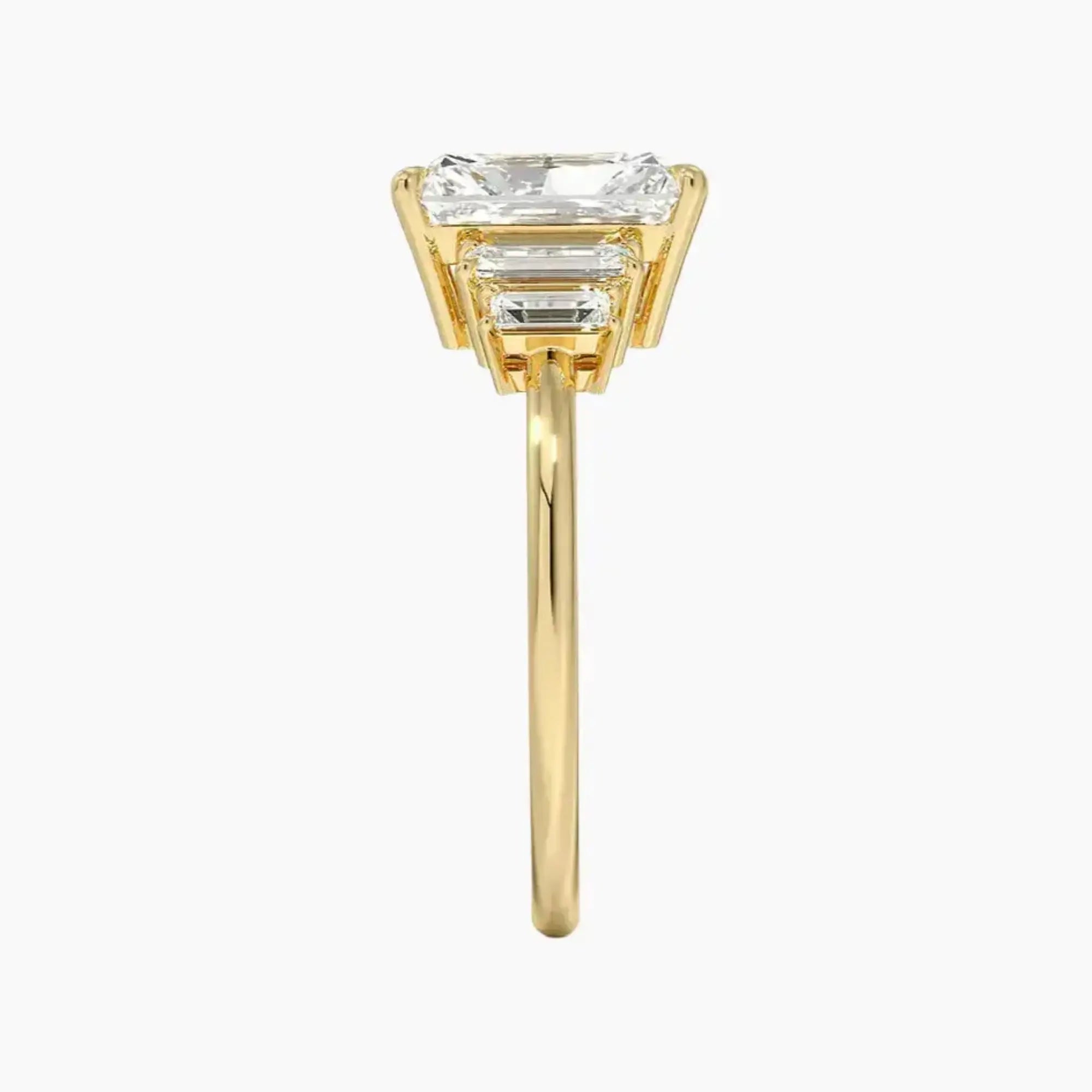 OBSER318 - Nerine Five Stone Radiant engagement ring setting view 9