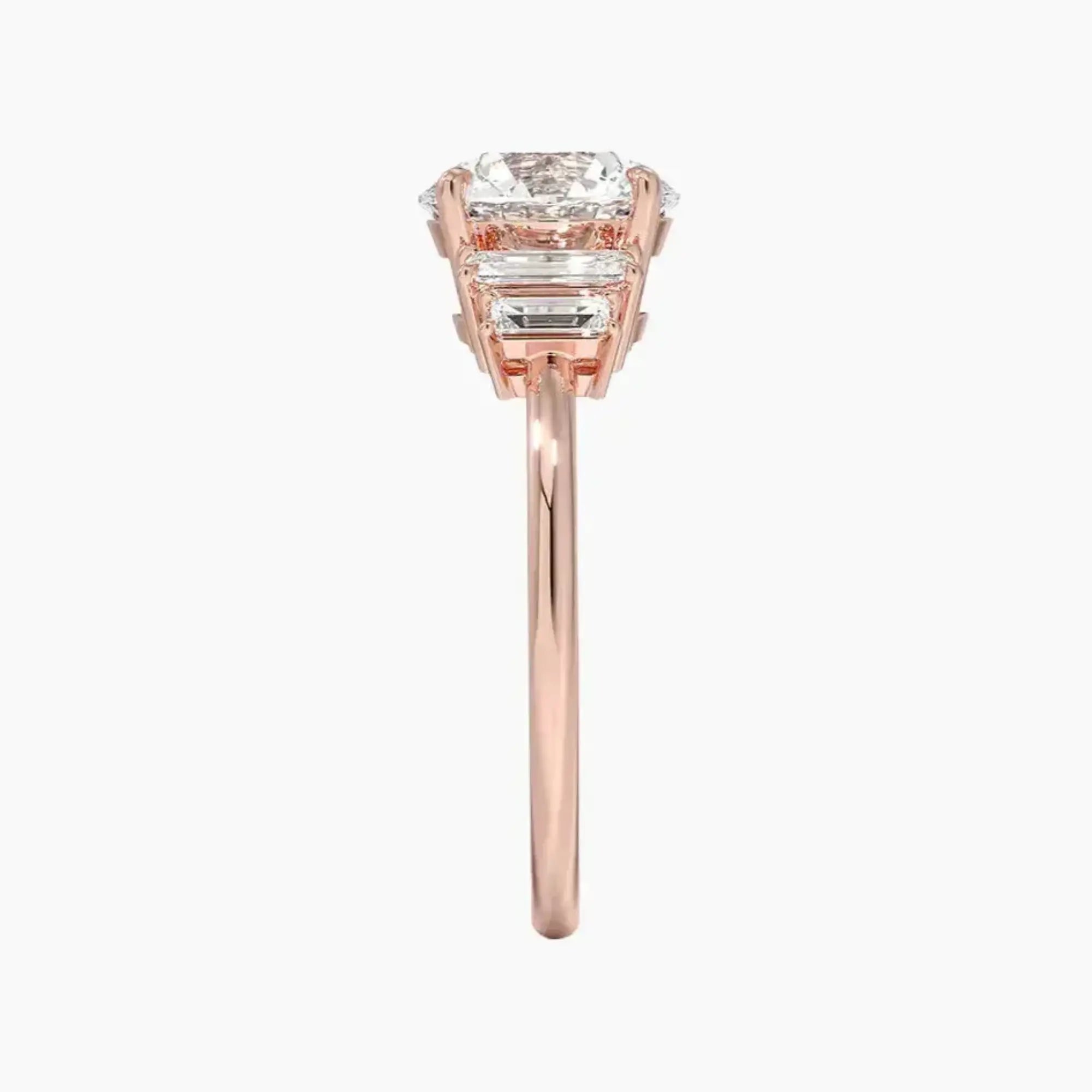 OBSER324 - Nerine Five Stone Round engagement ring setting view 6