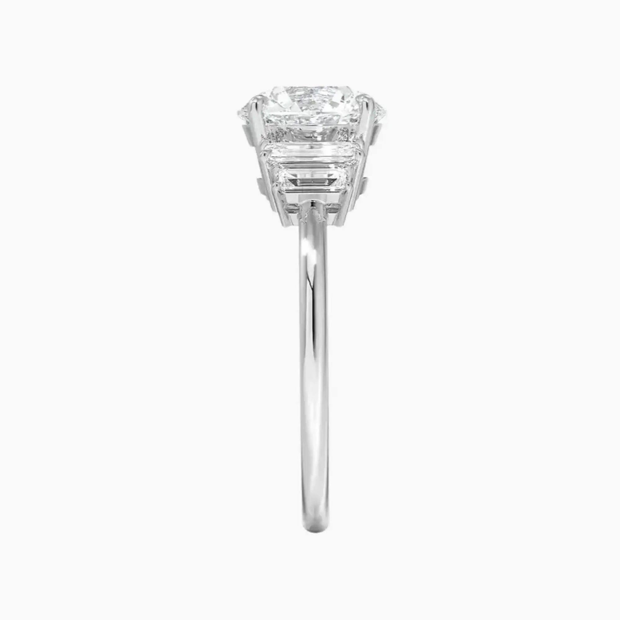 OBSER324 - Nerine Five Stone Round engagement ring setting view 3