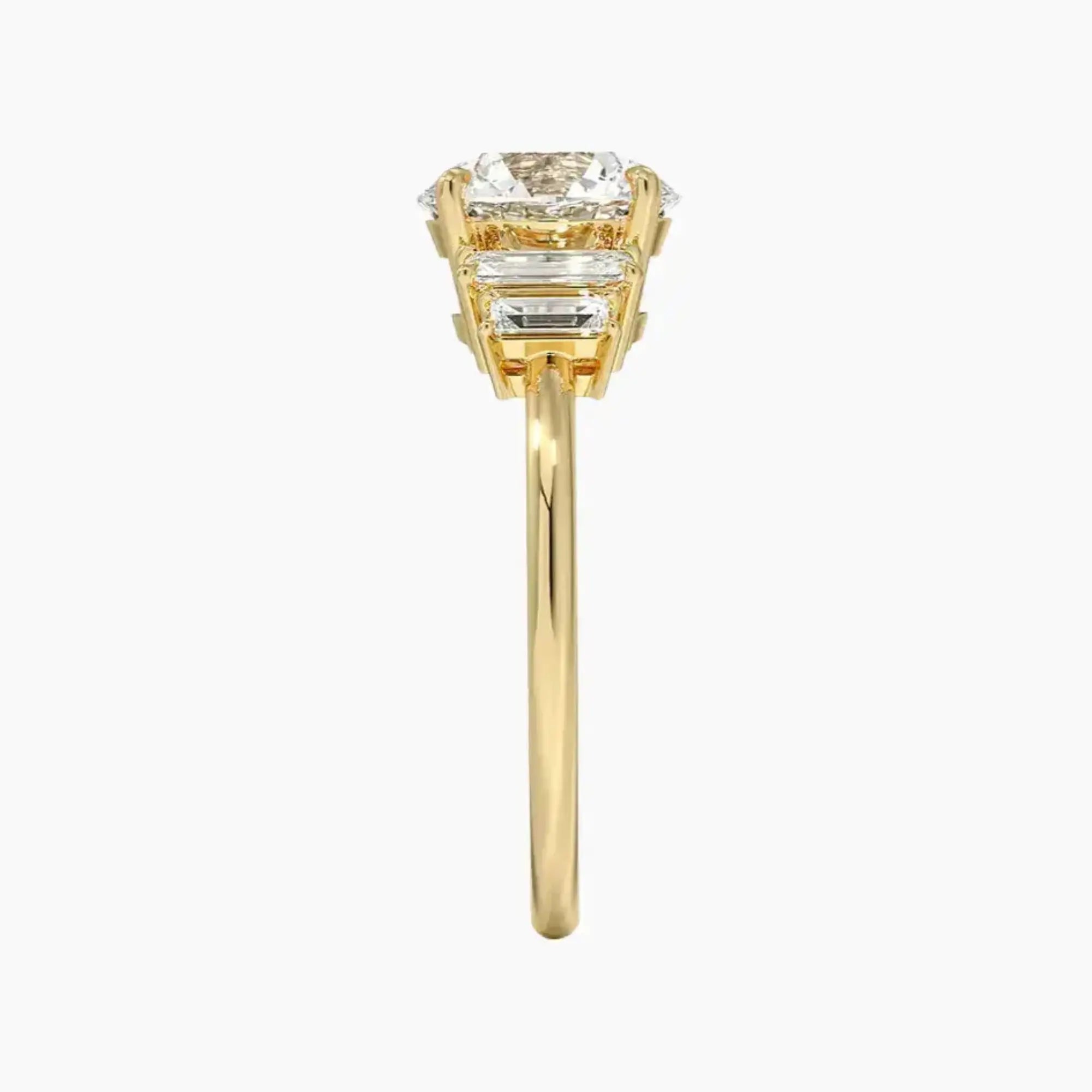OBSER324 - Nerine Five Stone Round engagement ring setting view 9