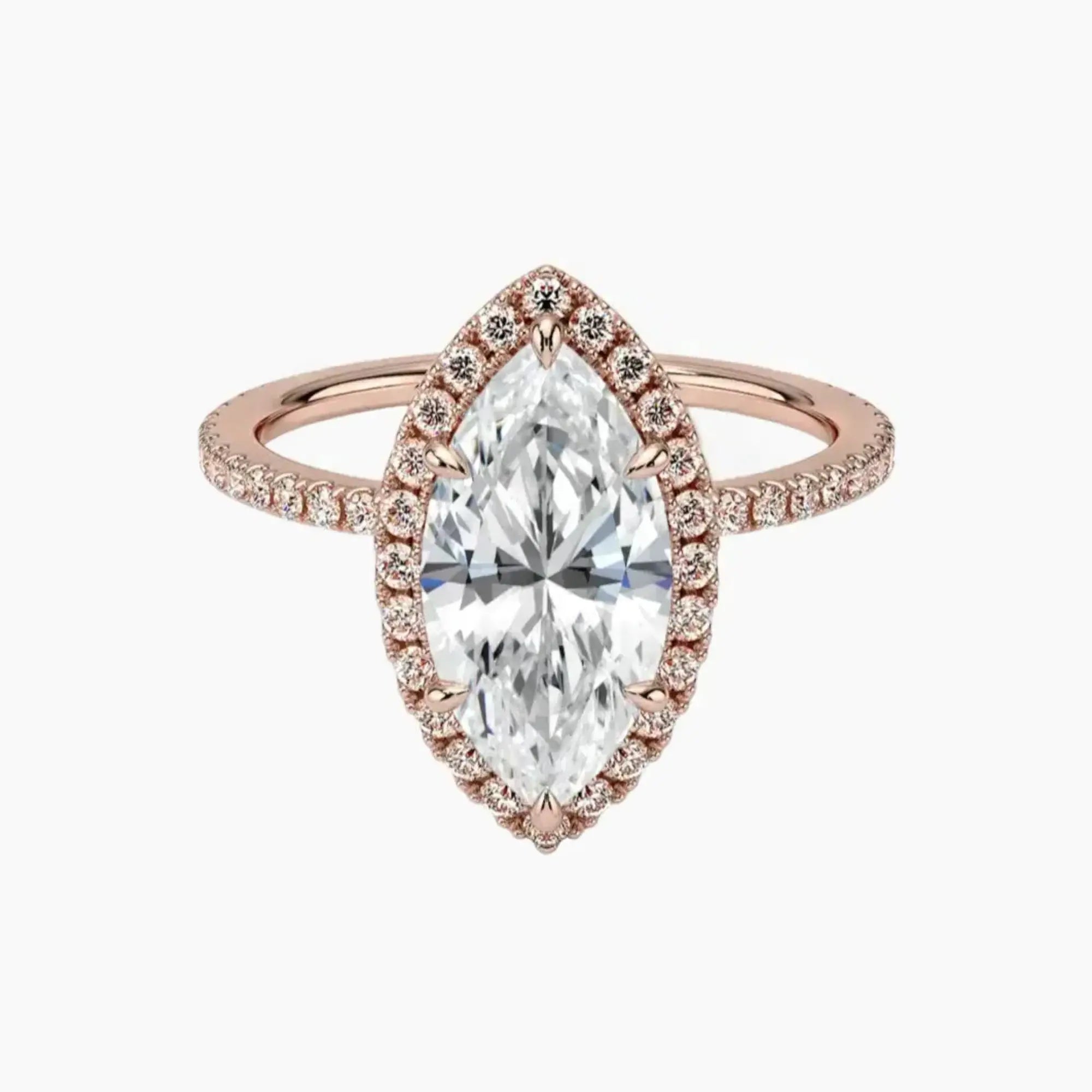 OBSER529 - Cassiopeia Pave Halo Marquise engagement ring setting view 4