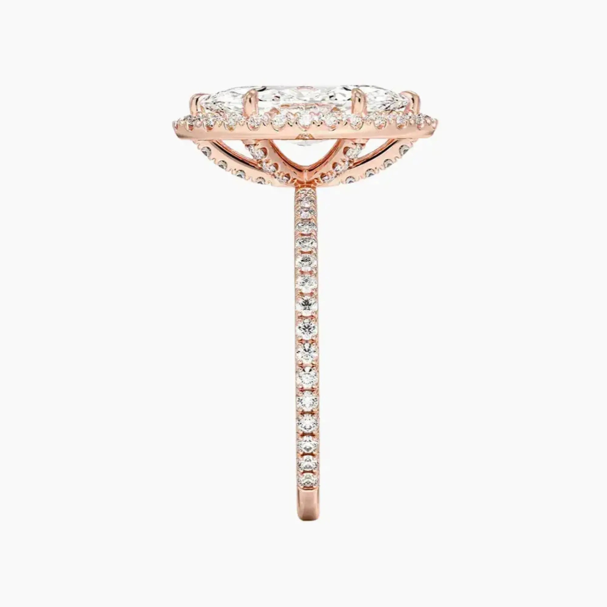 OBSER529 - Cassiopeia Pave Halo Marquise engagement ring setting view 6