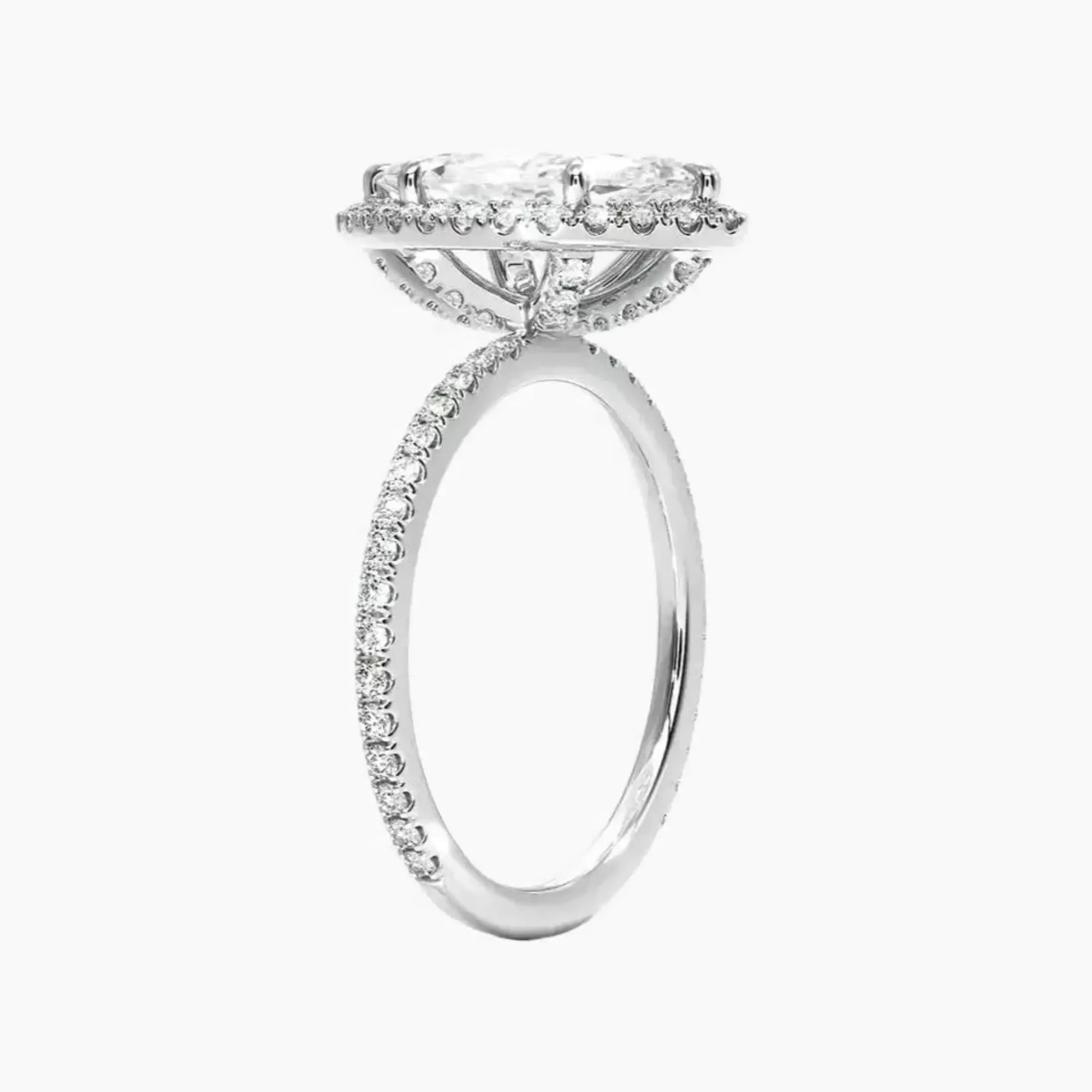 OBSER529 - Cassiopeia Pave Halo Marquise engagement ring setting view 2