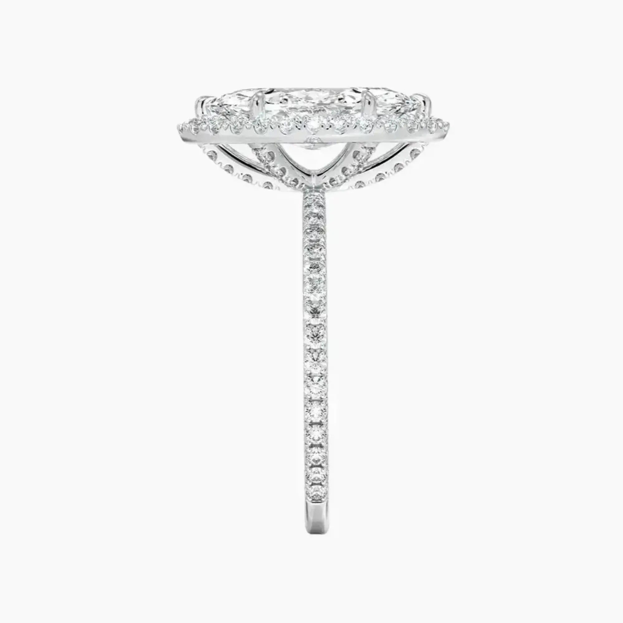 OBSER529 - Cassiopeia Pave Halo Marquise engagement ring setting view 3
