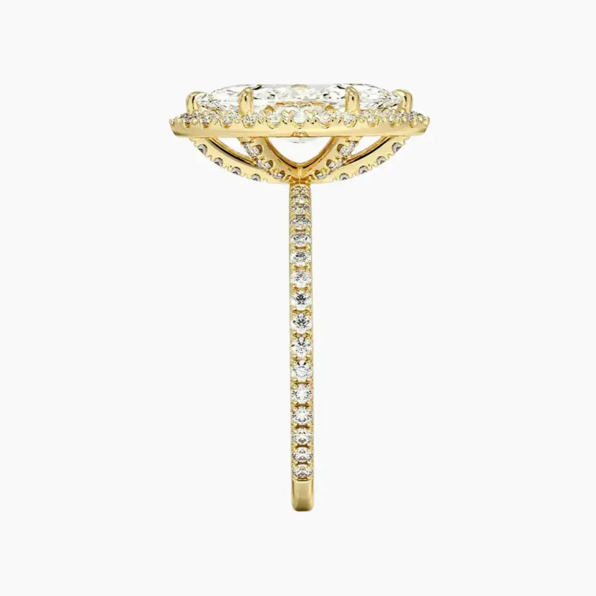 OBSER529 - Cassiopeia Pave Halo Marquise engagement ring setting view 9