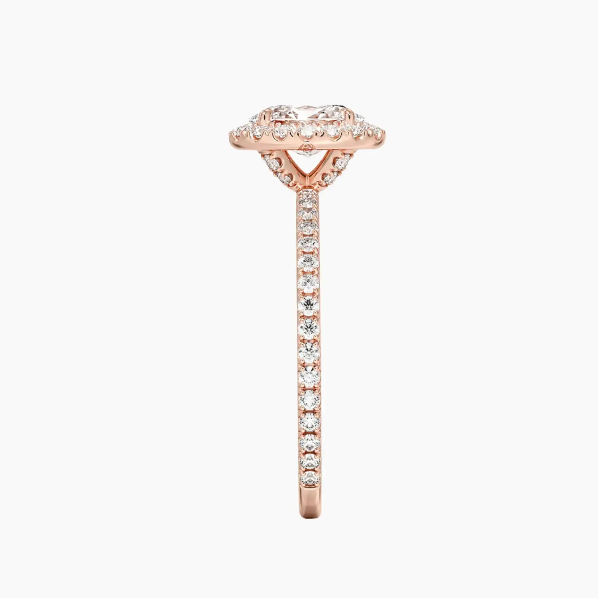 OBSER178 - Cassiopeia Pave Halo Oval engagement ring setting view 6